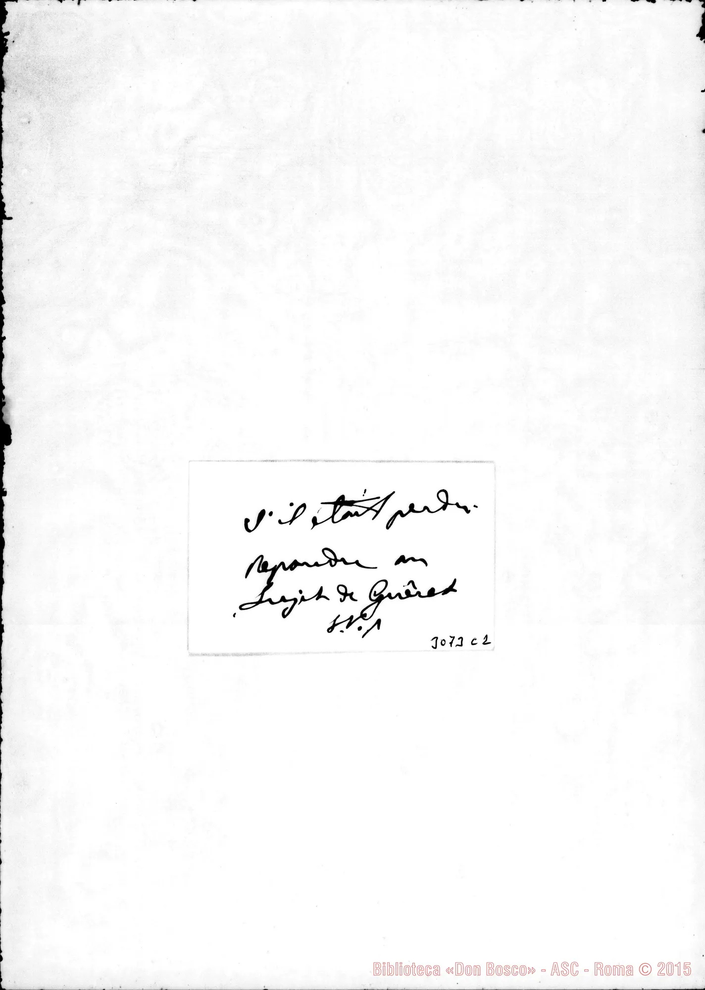 Fotogramma C 2 — Biglietto da visita di D. Bologna