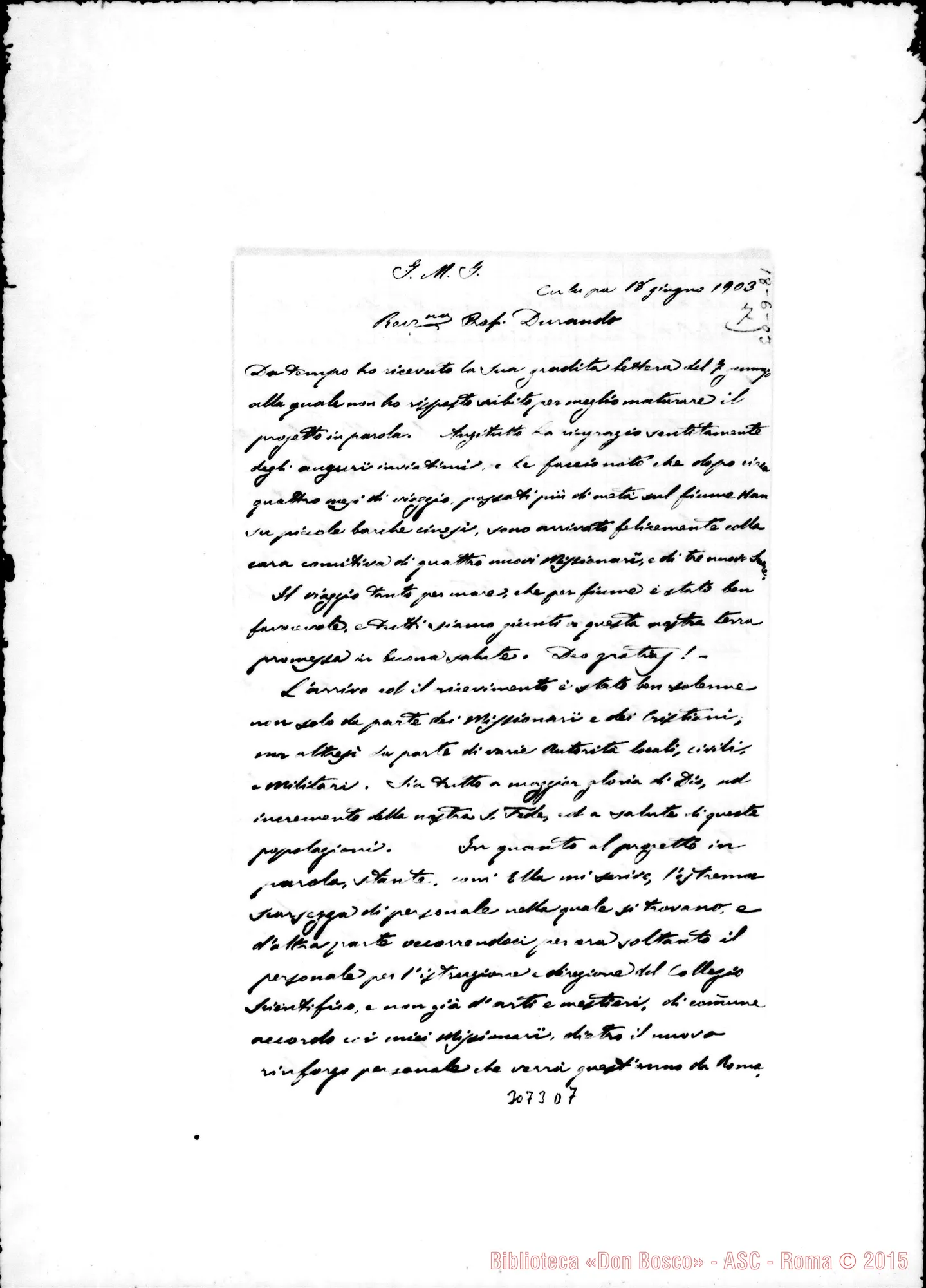 Fotogramma D 7 — Pio Giuseppe Passerini, vesc. - D. Durando, il 18-06-1903