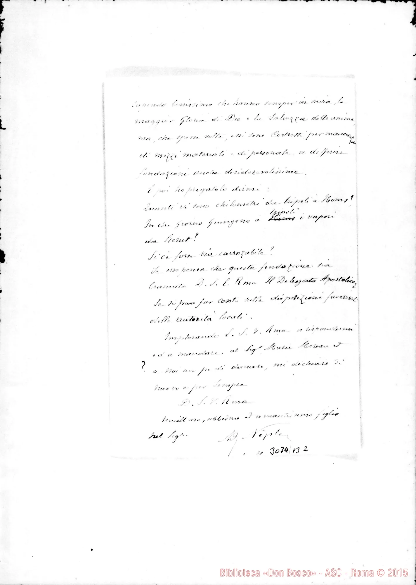 Fotogramma B 2 — Homs: D. Adriano Nèple - D. Rua. Nazareth, 10-05-1898. Autogr. Rua