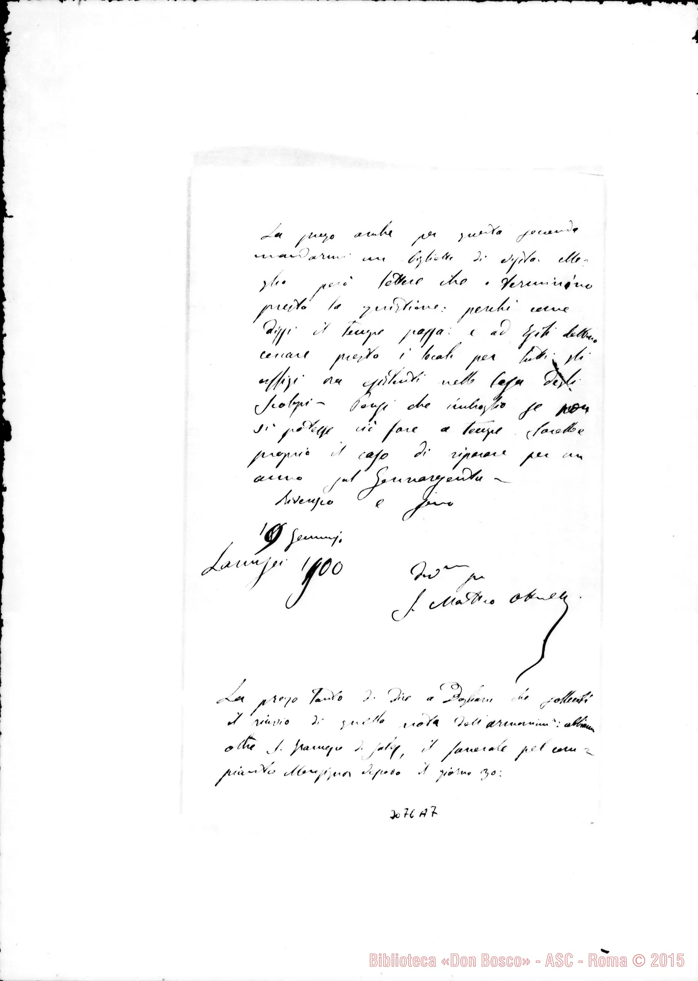 Fotogramma A 7 — Ottonello D. Matteo - D. Durando. Lanusei, 19-01-1900