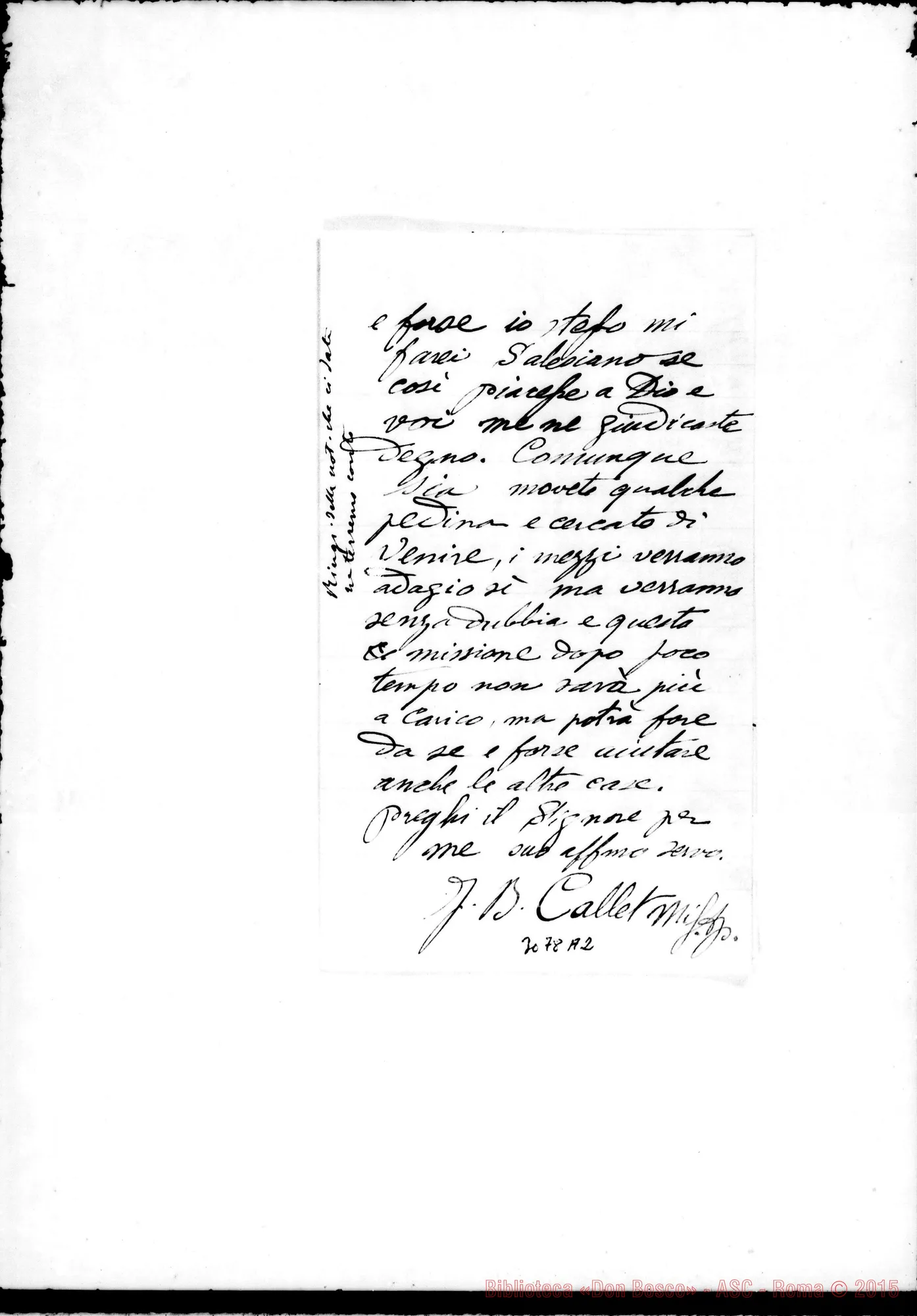 Fotogramma A 2 — G.B. Callet - D. Rua. Hatton, 10-08-1898. Autogr. Rua