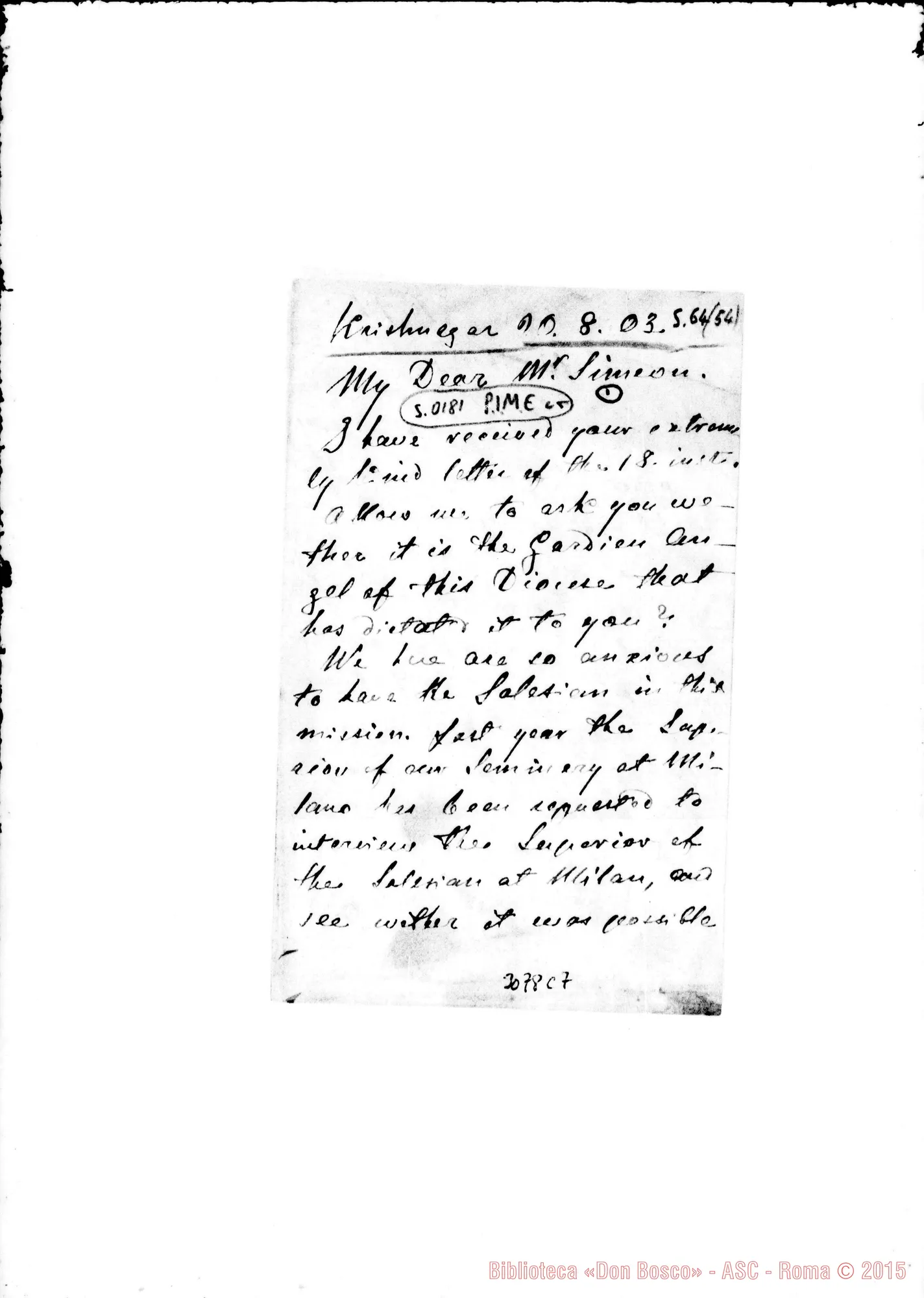 Fotogramma C 7 — Krishnagar: Pozzi Francesco, vesc. - Simeo. Krishnagar, 20-08-1903
