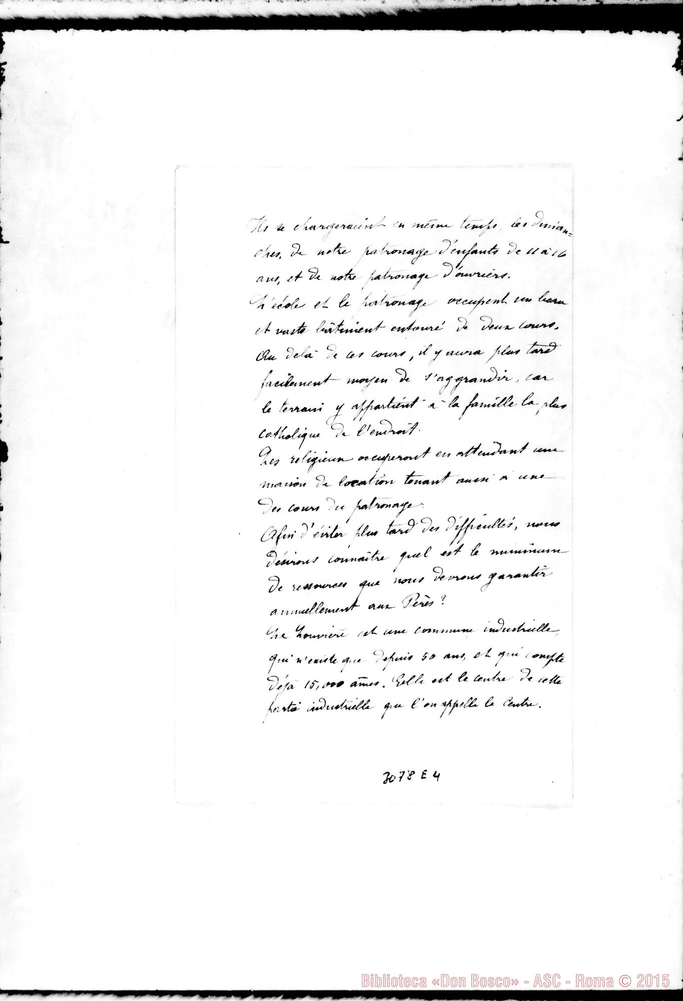 Fotogramma E 4 — La Louvière: J. Durrey, curé - Supérieur Général. Louvière, 9-05-1891. Autogr. Rua