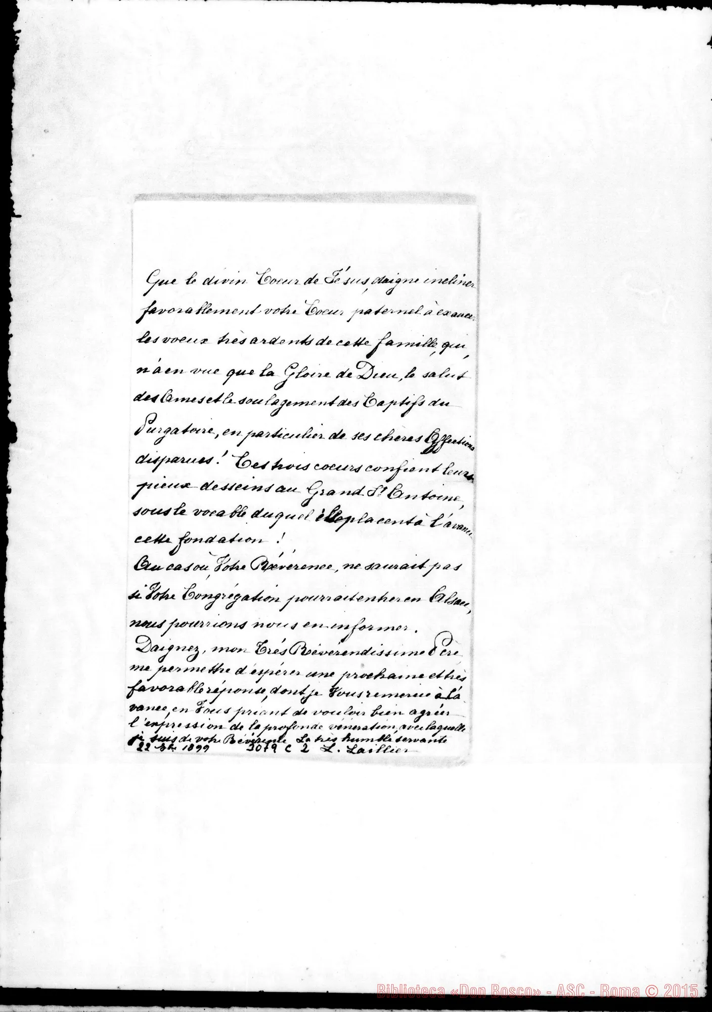 Fotogramma C 2 — Landser: L.Laillier - Révérend Pére, il 22-11-1899