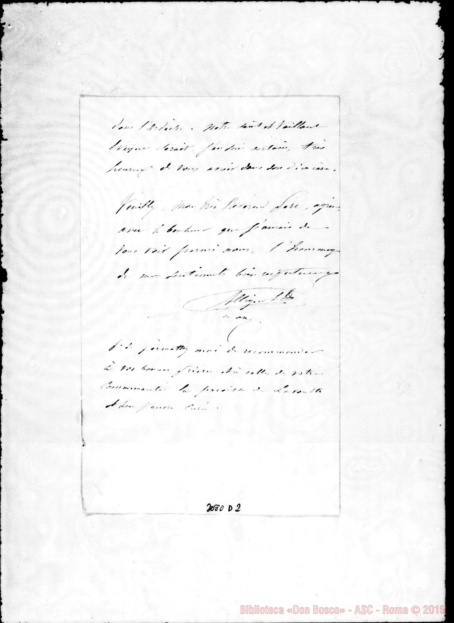 Fotogramma D 2 — Lavoulte: L’Arciprete di Lavoulte - Révérend Père. Lavoulte, 14-11-1896