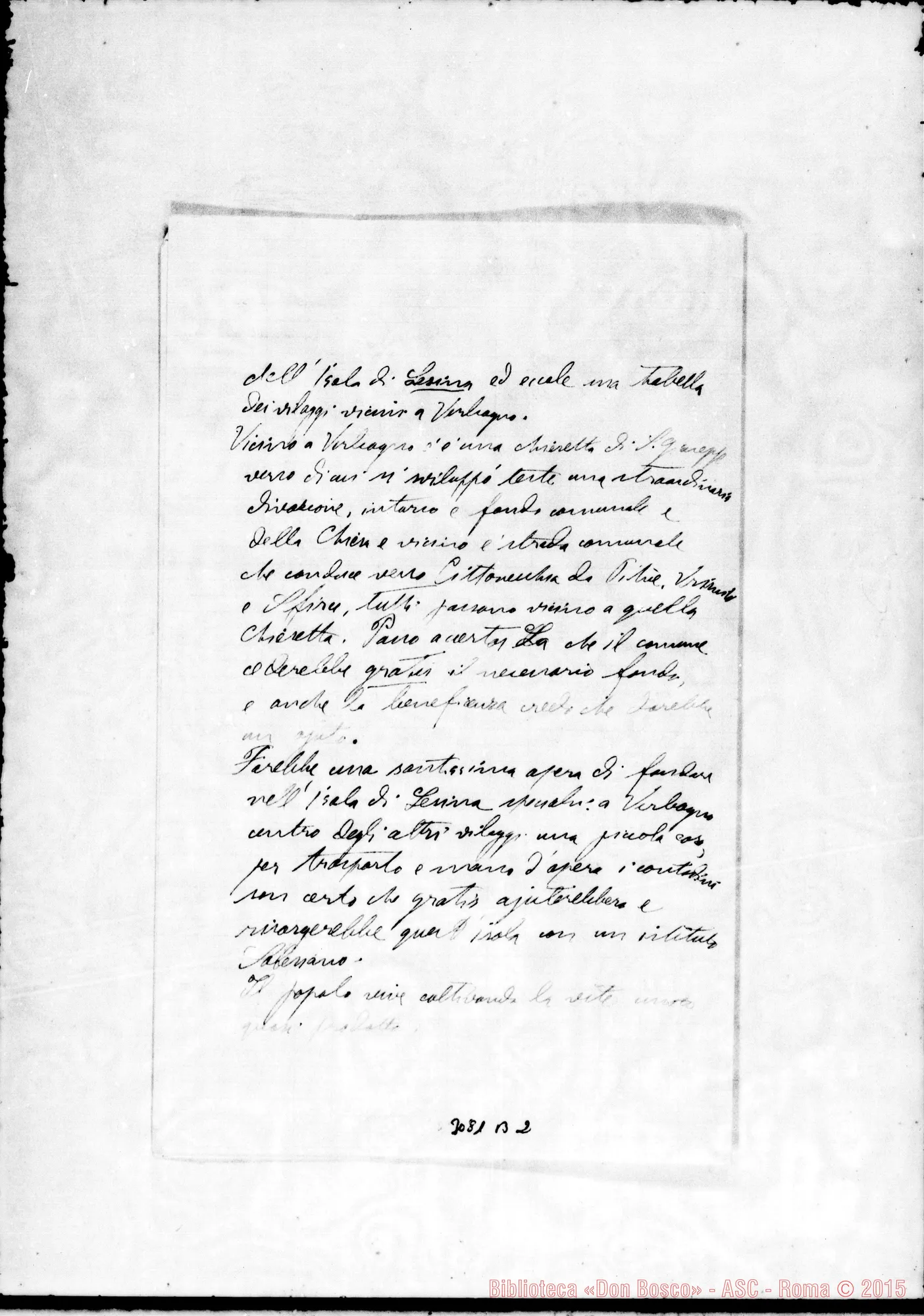 Fotogramma B 2 — Lesina: Stipetis D. Giacomo - Rev.mo Padre. Verbasca, 4-09-1899