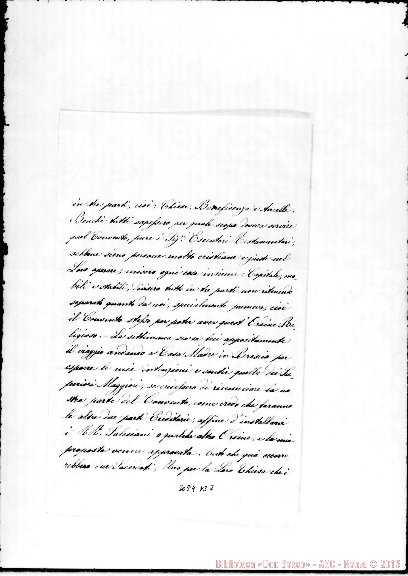 Fotogramma B 7 — Suor Luigia Marconi - D. Rua, il 4-03-1899
