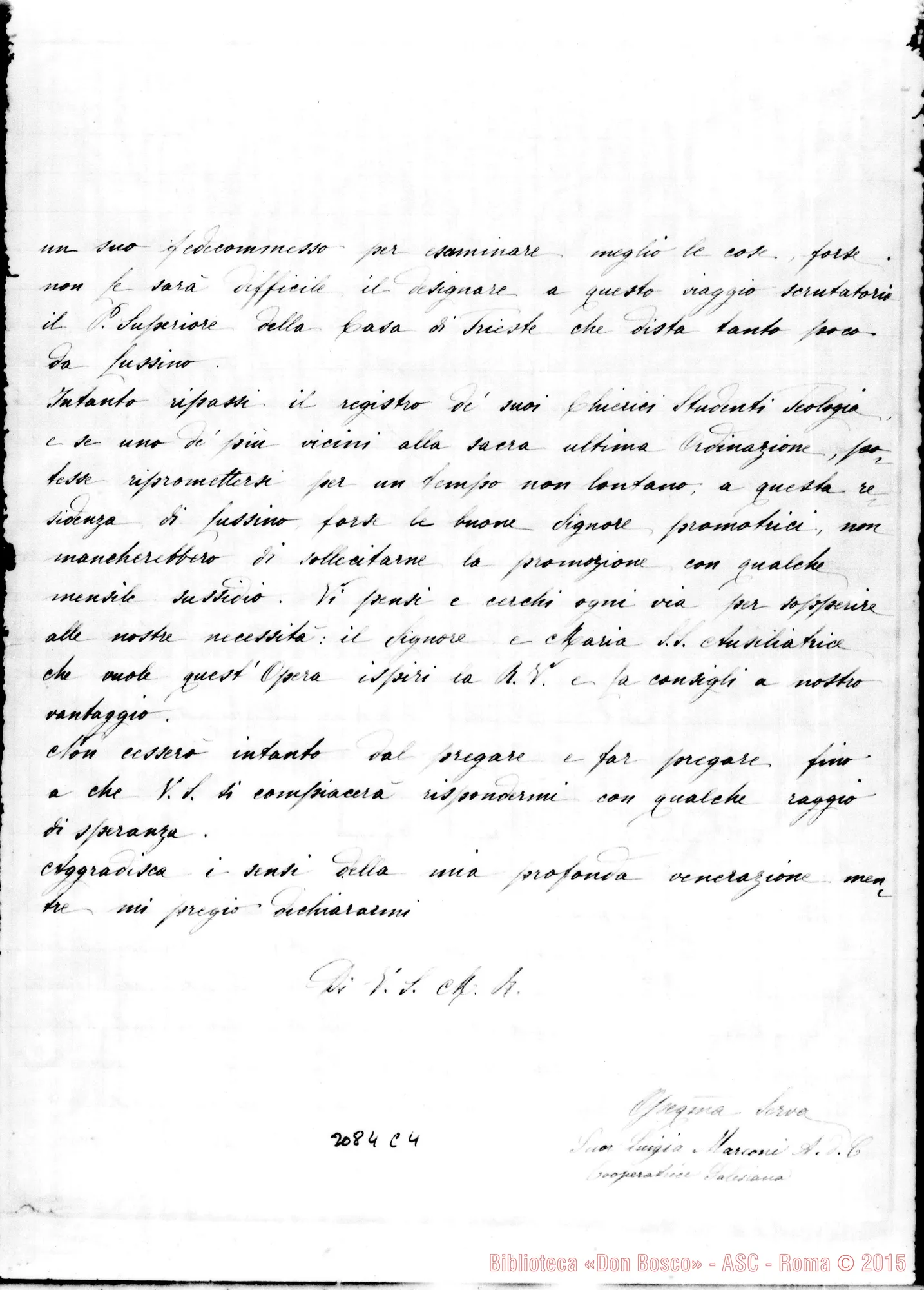Fotogramma C 4 — Suor Luigia Marconi - D. Rua. Lussinpiccolo, 4-03-1899