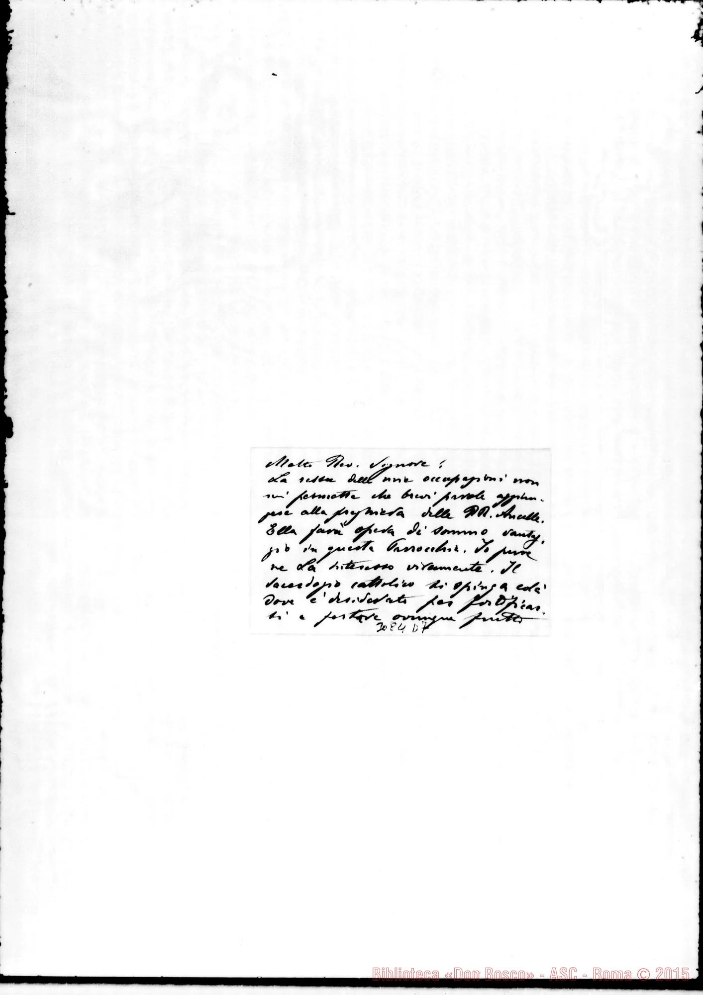 Fotogramma D 7 — D. Francesco Craglietto - Rev.do. Lussinpiccolo, 28-01-1902