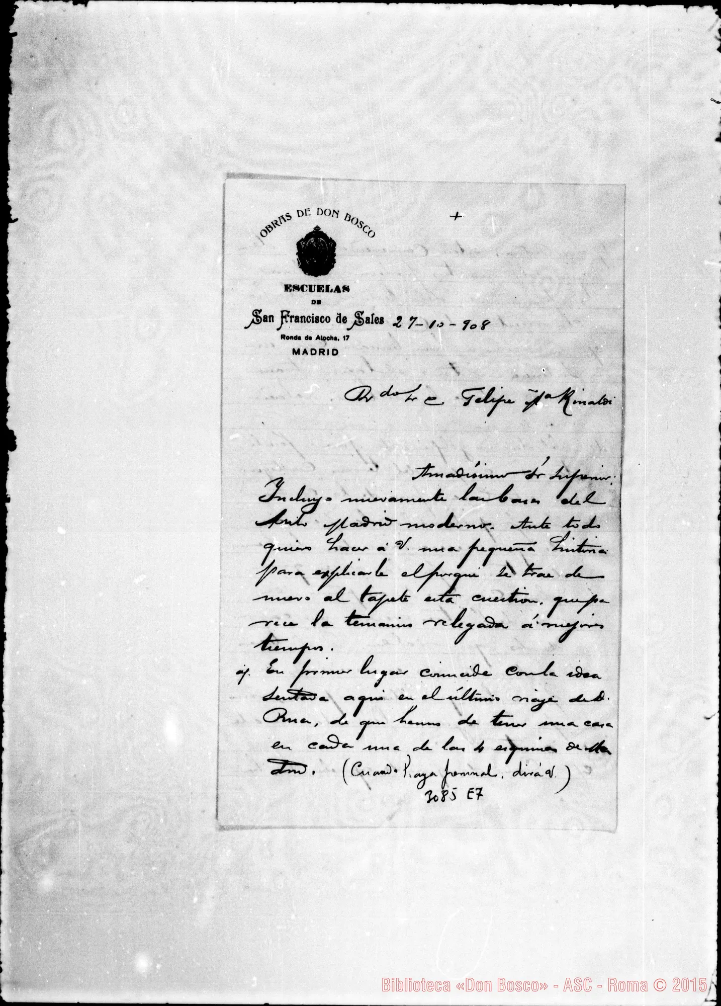 Fotogramma E 7 — D. Zabalo - D. Rinaldi. Madrid, 27-10-1908