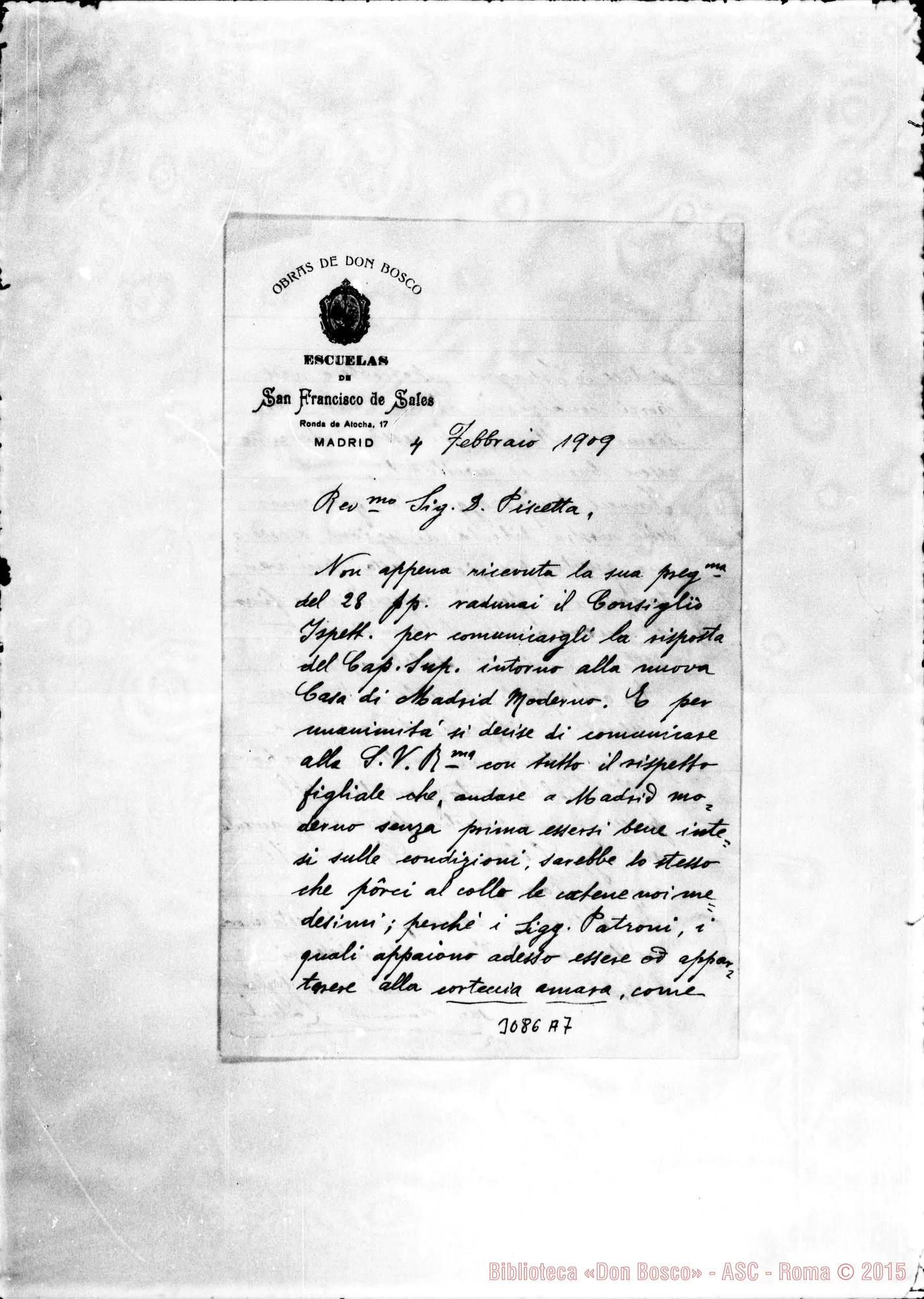 Fotogramma A 7 — D. Zabalo - D. Piscetta. Madrid, 4-02-1909