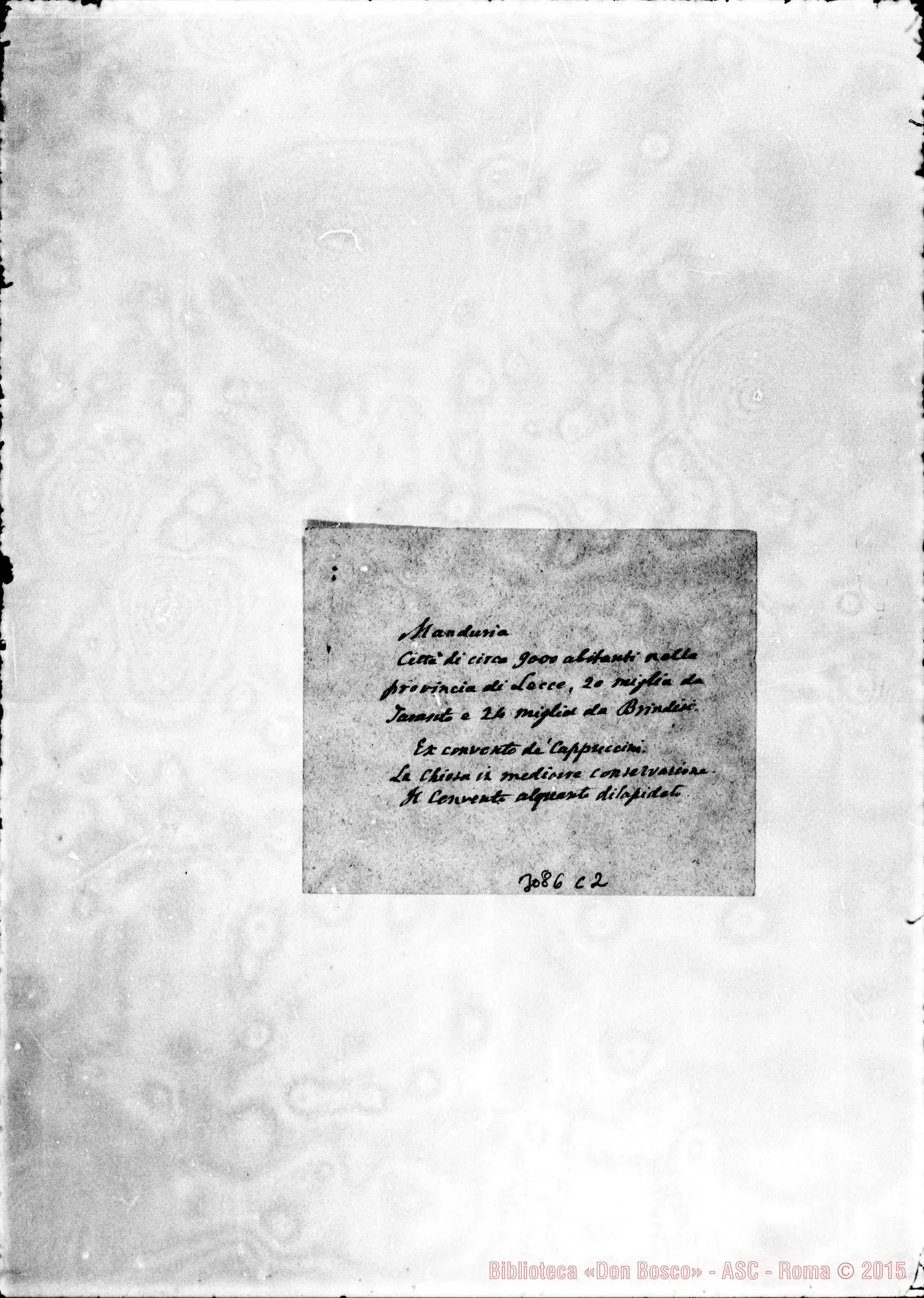 Fotogramma C 2 — Manduria: Notizie sulla città di Manduria