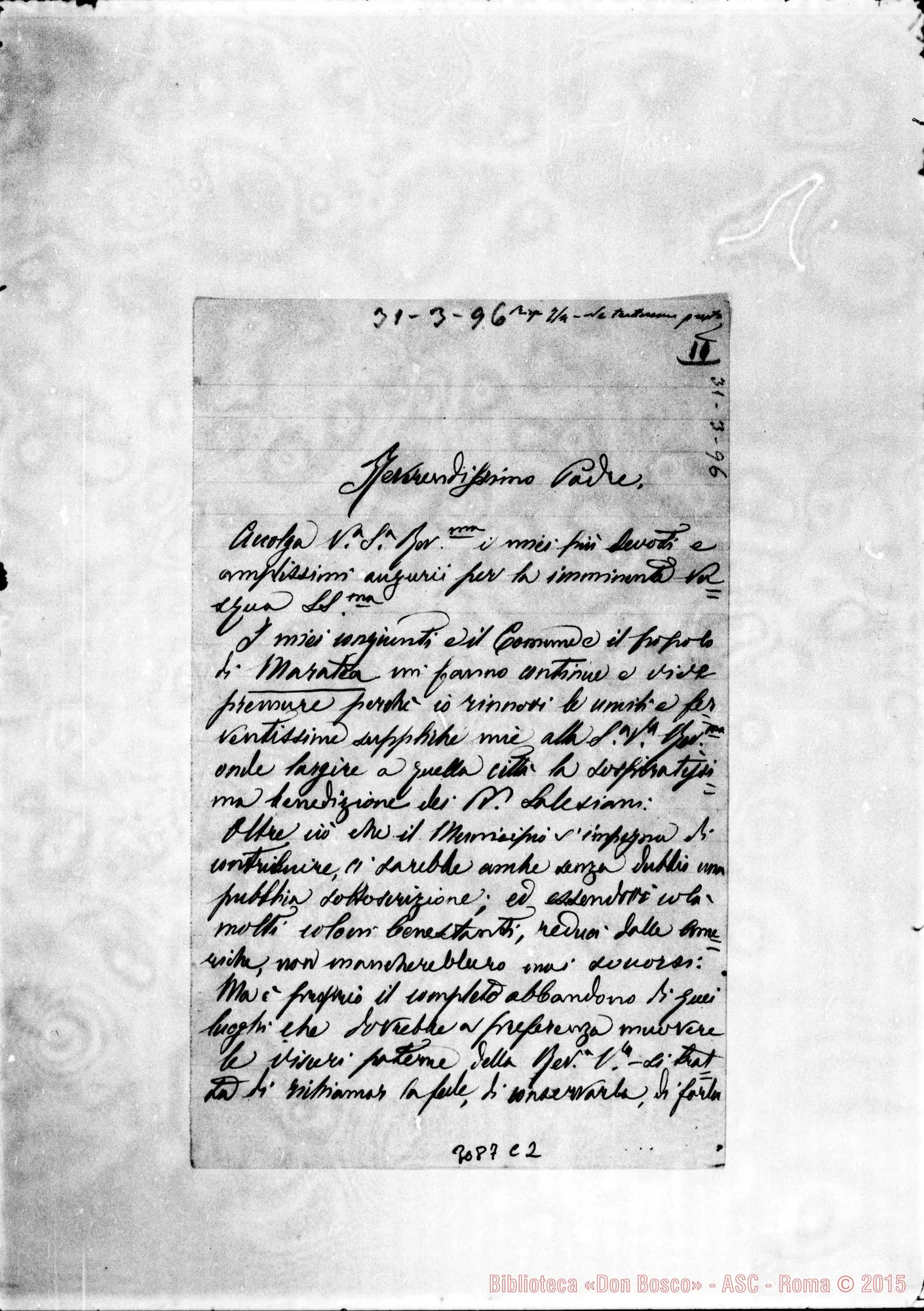 Fotogramma C 2 — Congressi Cattolici - D. Rua. Napoli, 31-03-1896