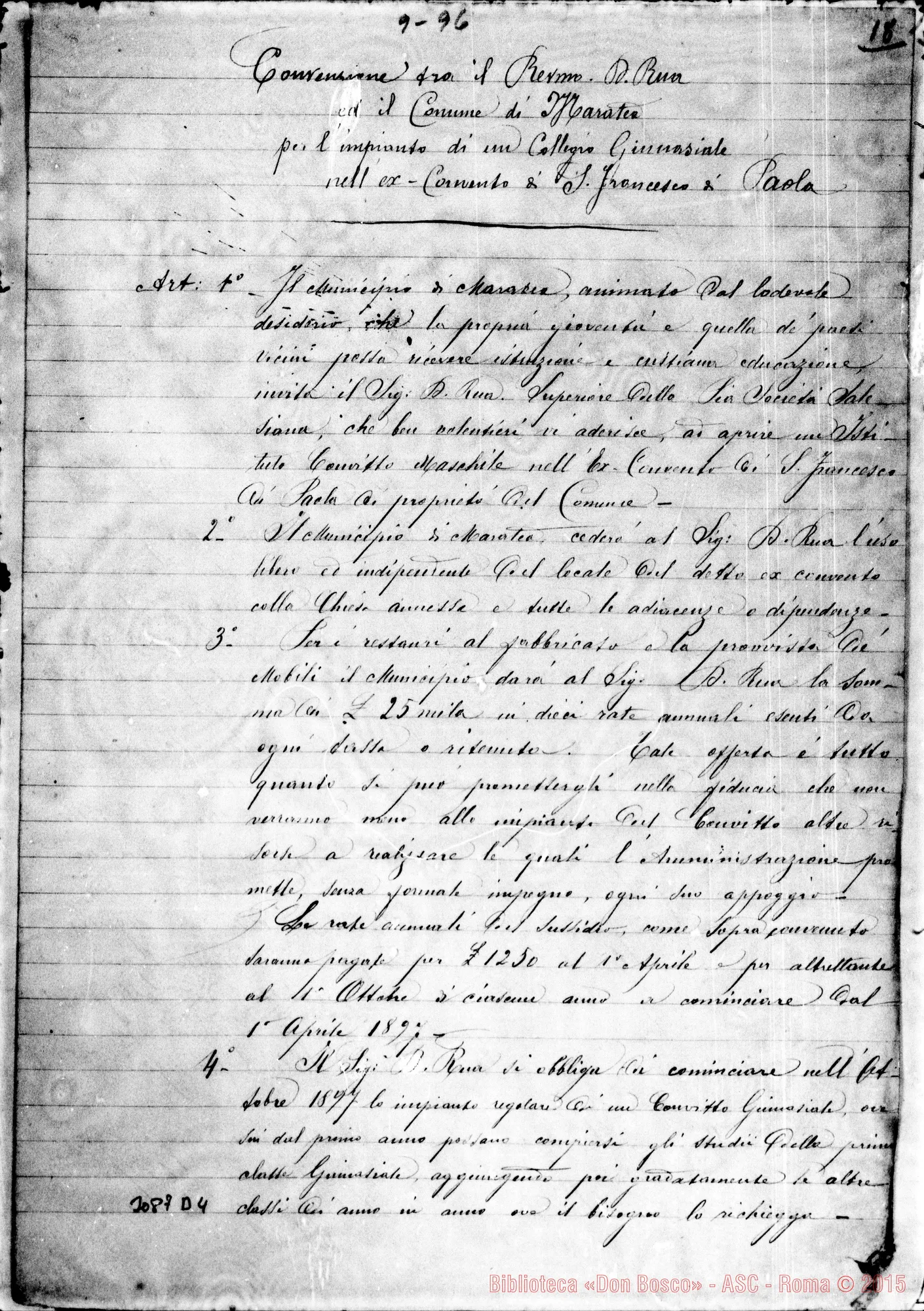 Fotogramma D 4 — Dott. Passeri, sindaco - D. Rua. Convenzione