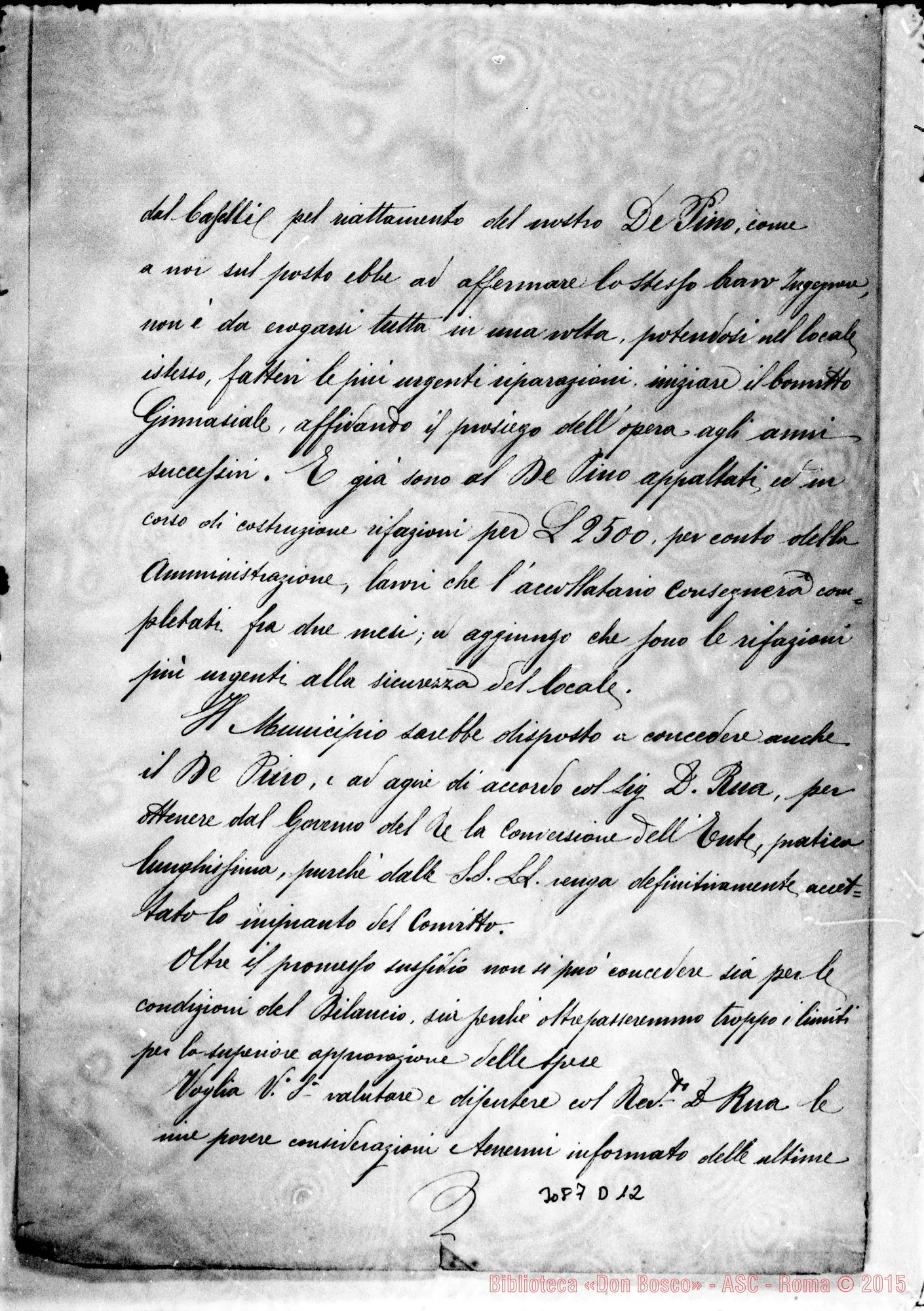 Fotogramma D 12 — Dott. Passeri, sindaco - D. Durando. Maratea, 1-12-1896