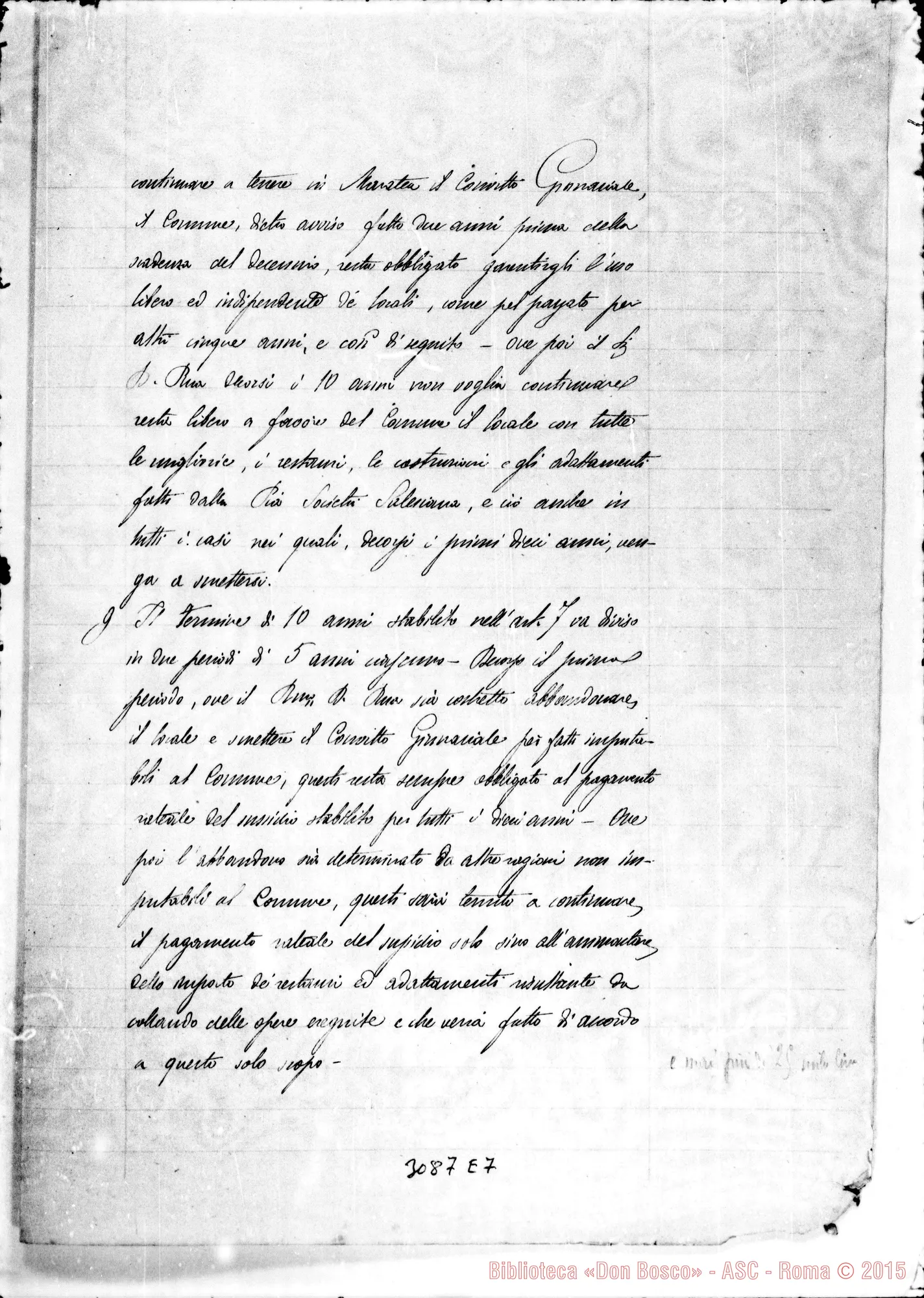 Fotogramma E 7 — Convenzione tra D. Rua ed il Municipio di Maratea
