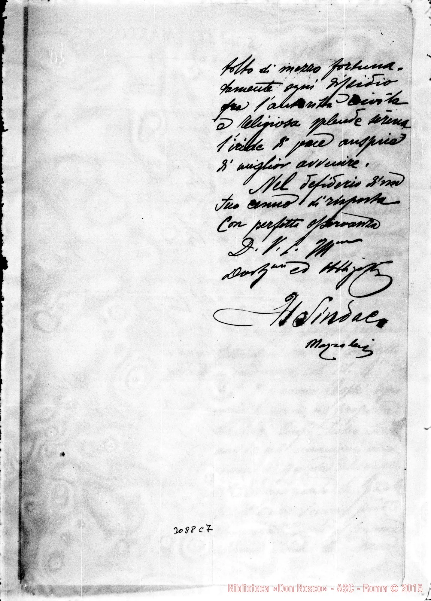 Fotogramma C 7 — Martinengo: Sindaco di Martinengo - D. Felice Gloria, sac., il 31-01-1902