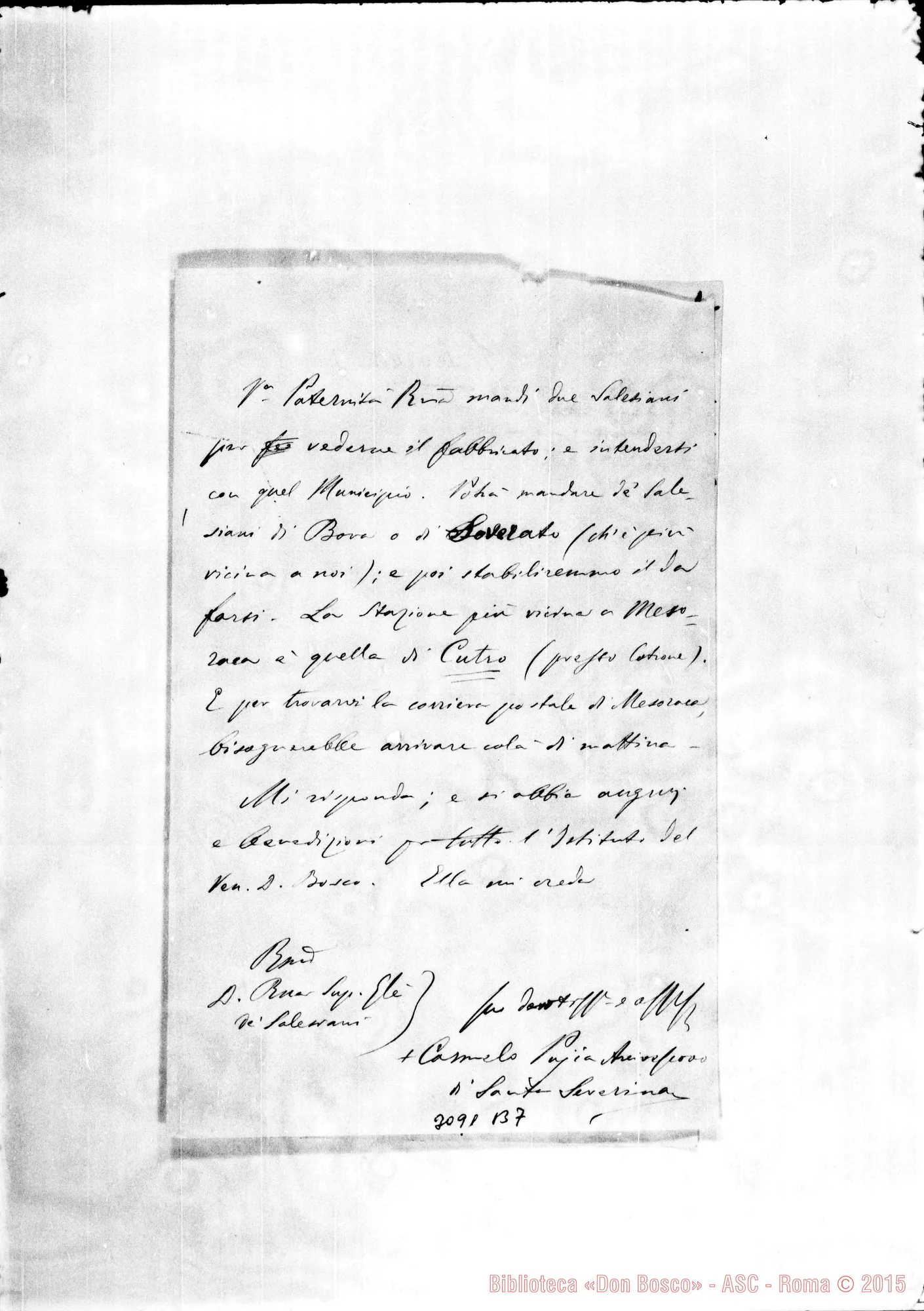 Fotogramma B 7 — Carmelo Pujia, arciv. - D. Rua. S.ta Severina, 4-01-1908