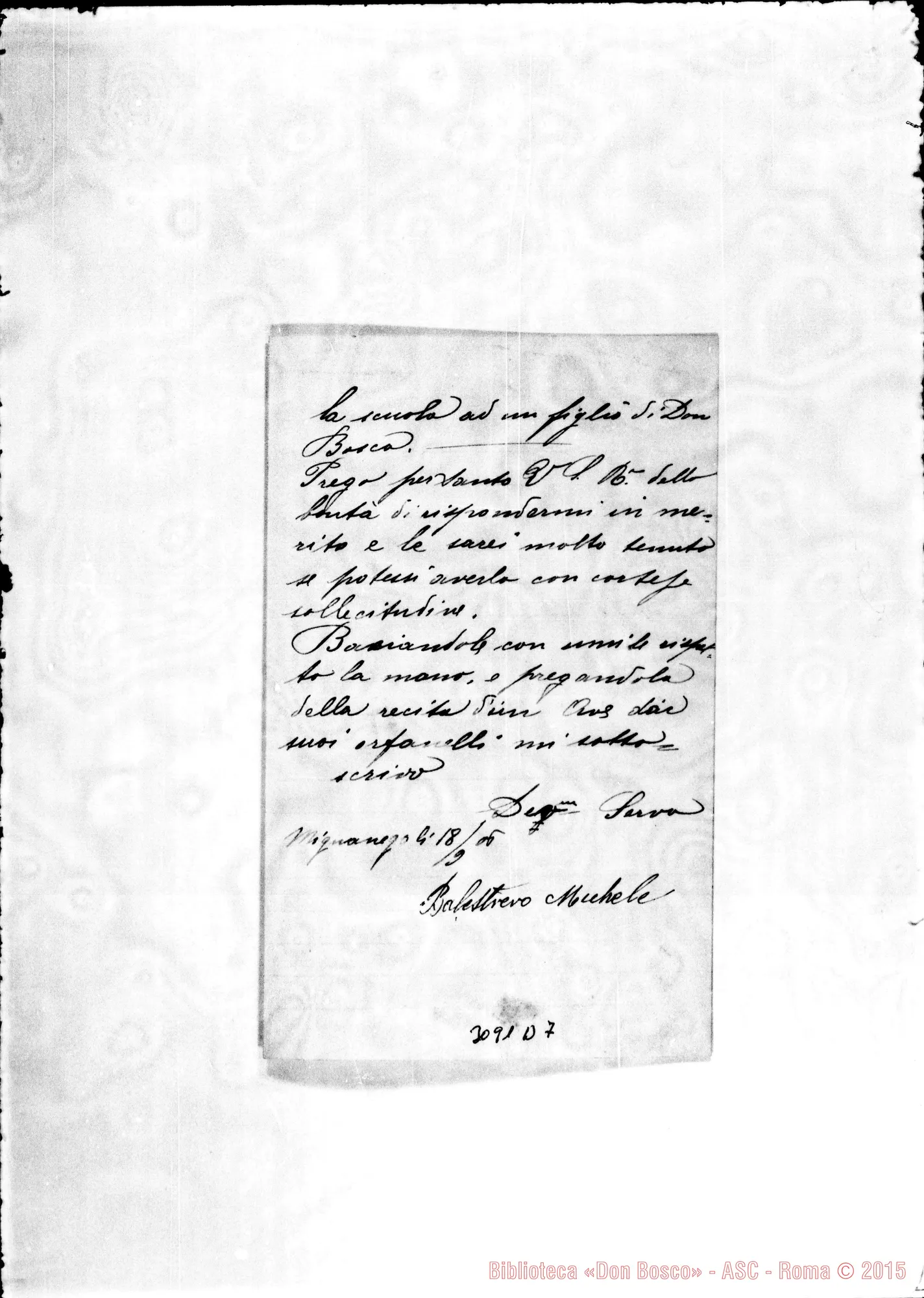 Fotogramma D 7 — Balestrerò Michele - D. Rua. Mignanego, 18-09-1906