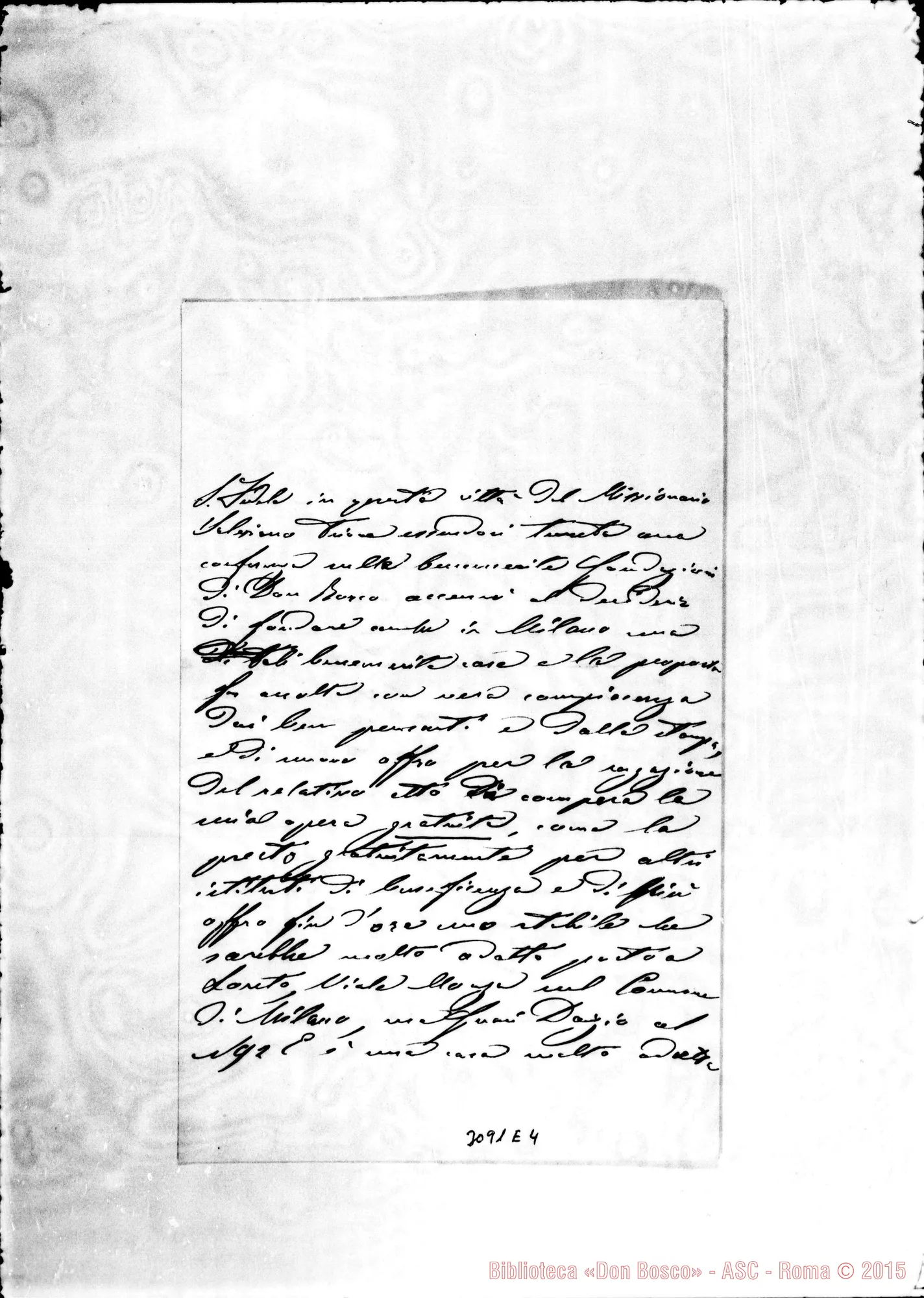 Fotogramma E 4 — Alessandro Porta, notaio - D. Rua. Milano, 18-12-1893