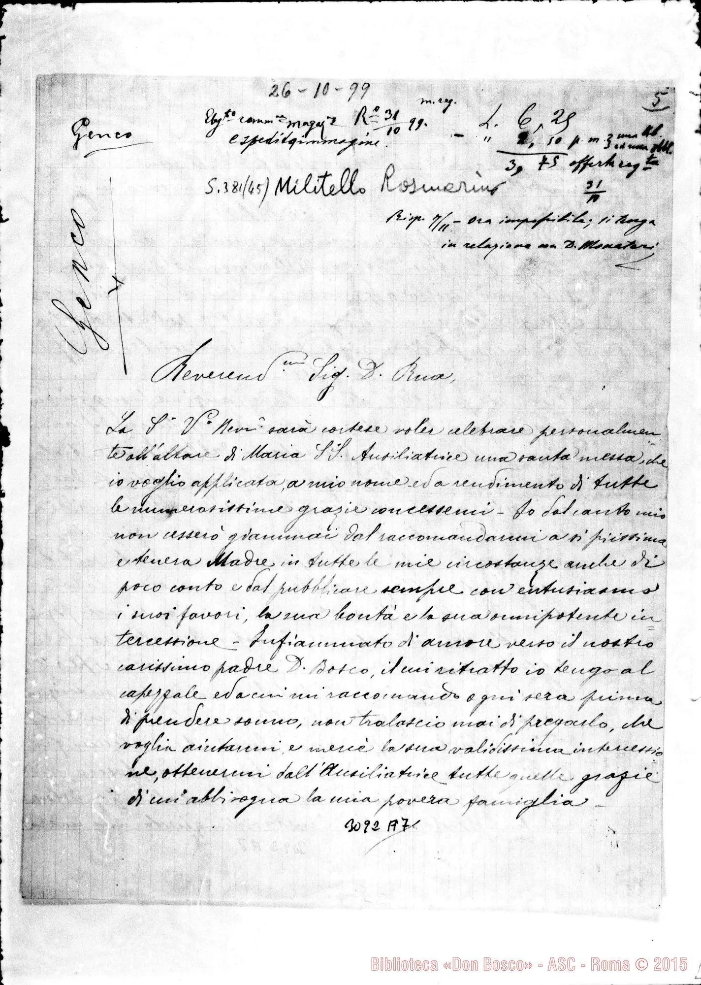 Fotogramma A 7 — Genco Alfonso, coop. - D. Rua. Militello, 26-10-1899