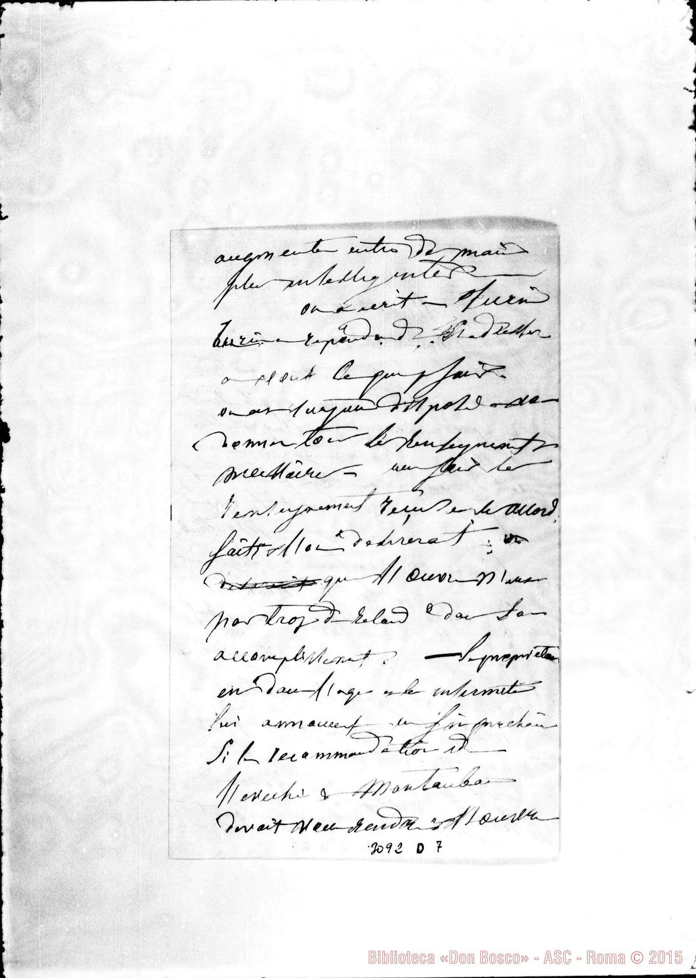 Fotogramma D 7 — Fouzac - Monsieur. s.d.