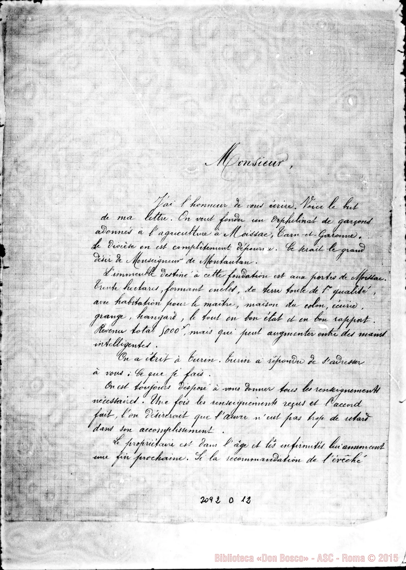 Fotogramma D 12 — Trascrizione di una delle lettere