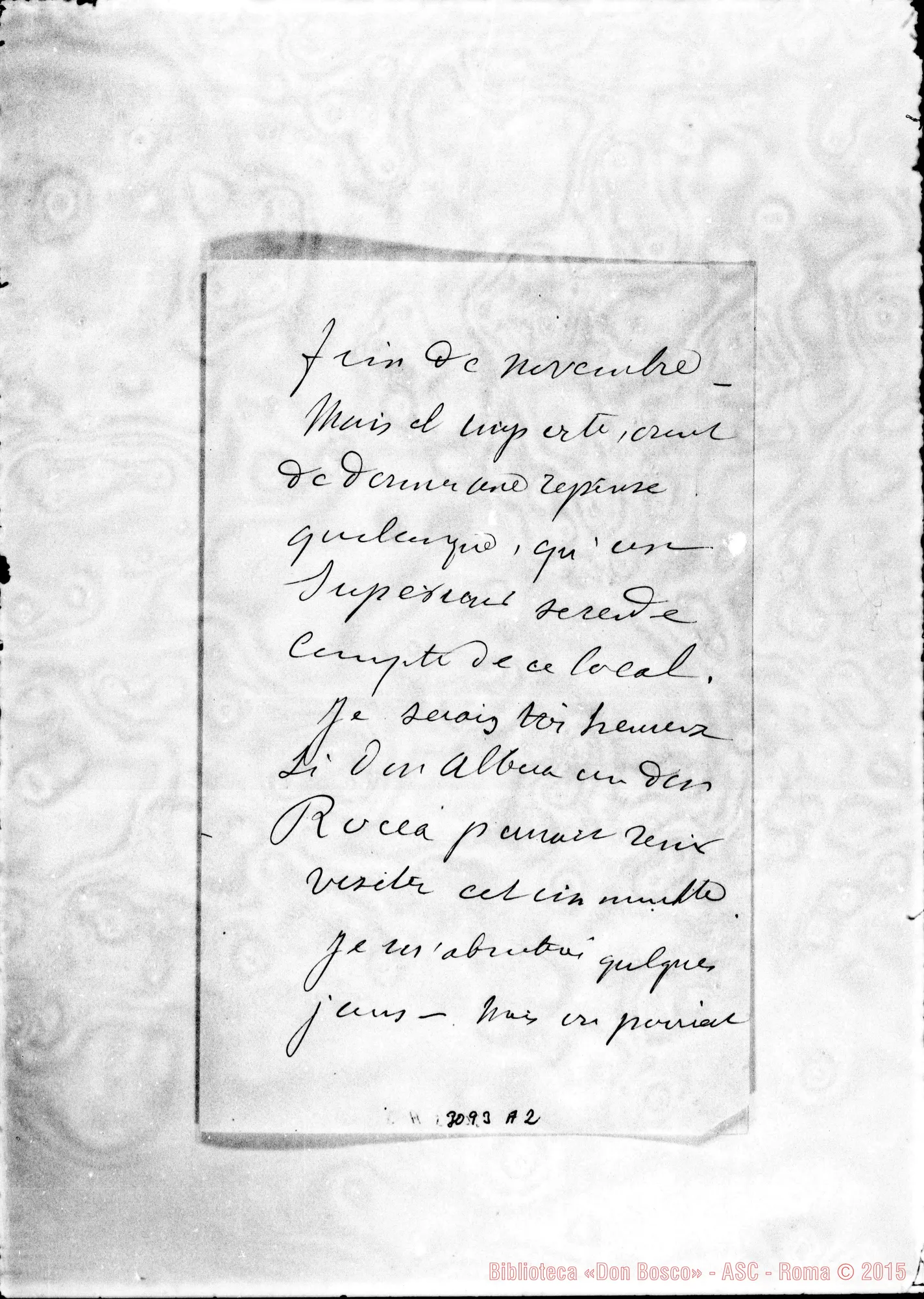 Fotogramma A 2 — Luigi Cartier, SDB - D. Rua. Nice, 10-11-1899