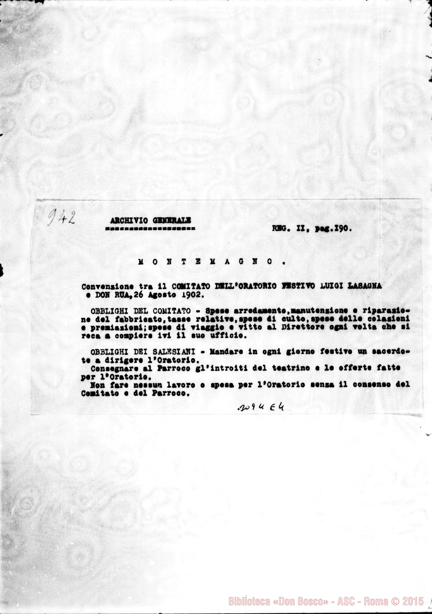 Fotogramma E 4 — Convenzione. Copia