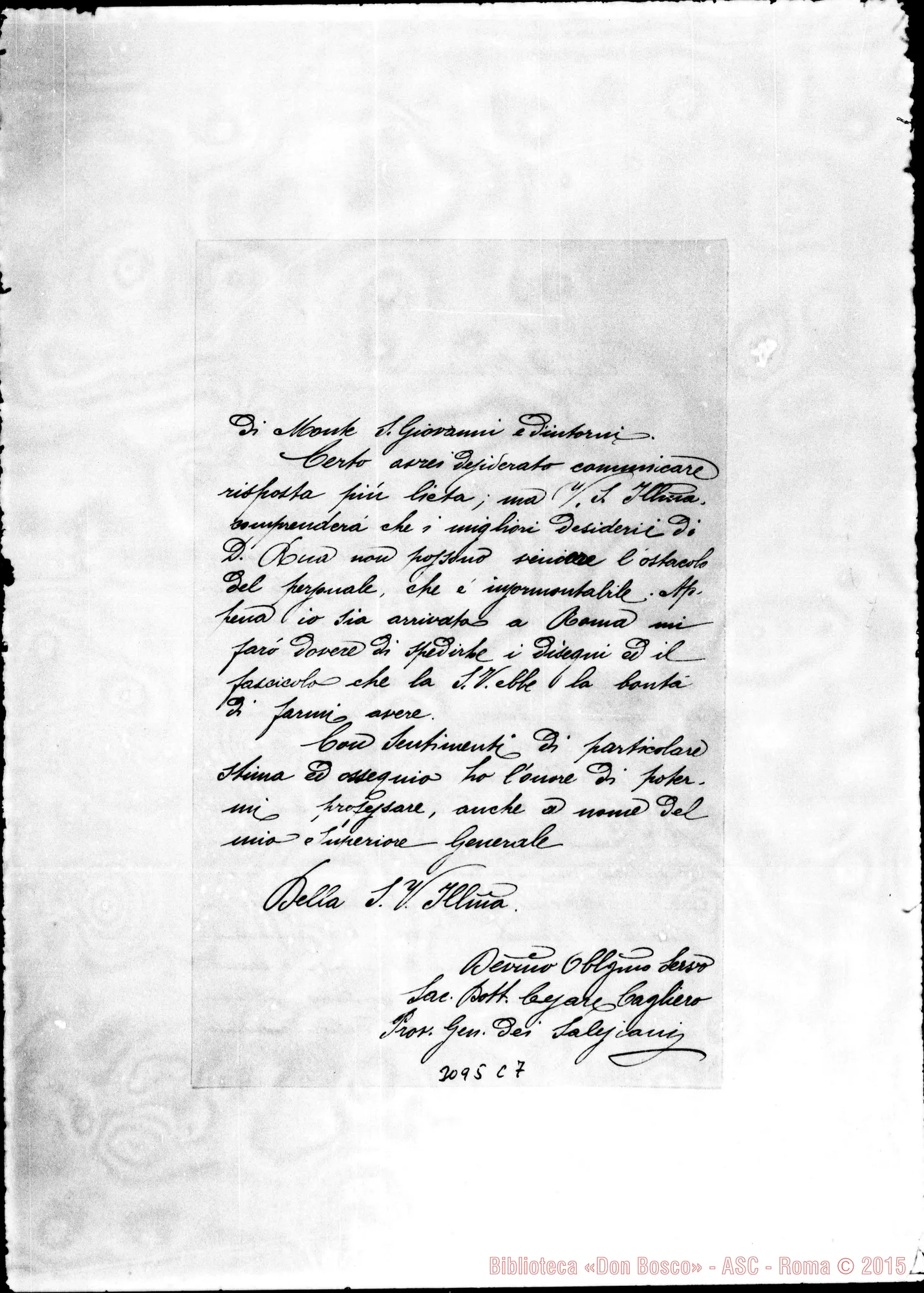 Fotogramma C 7 — Monte S. Giovanni: Cesare Cagliero - Sindaco. Este, 11-09-1898. Copia
