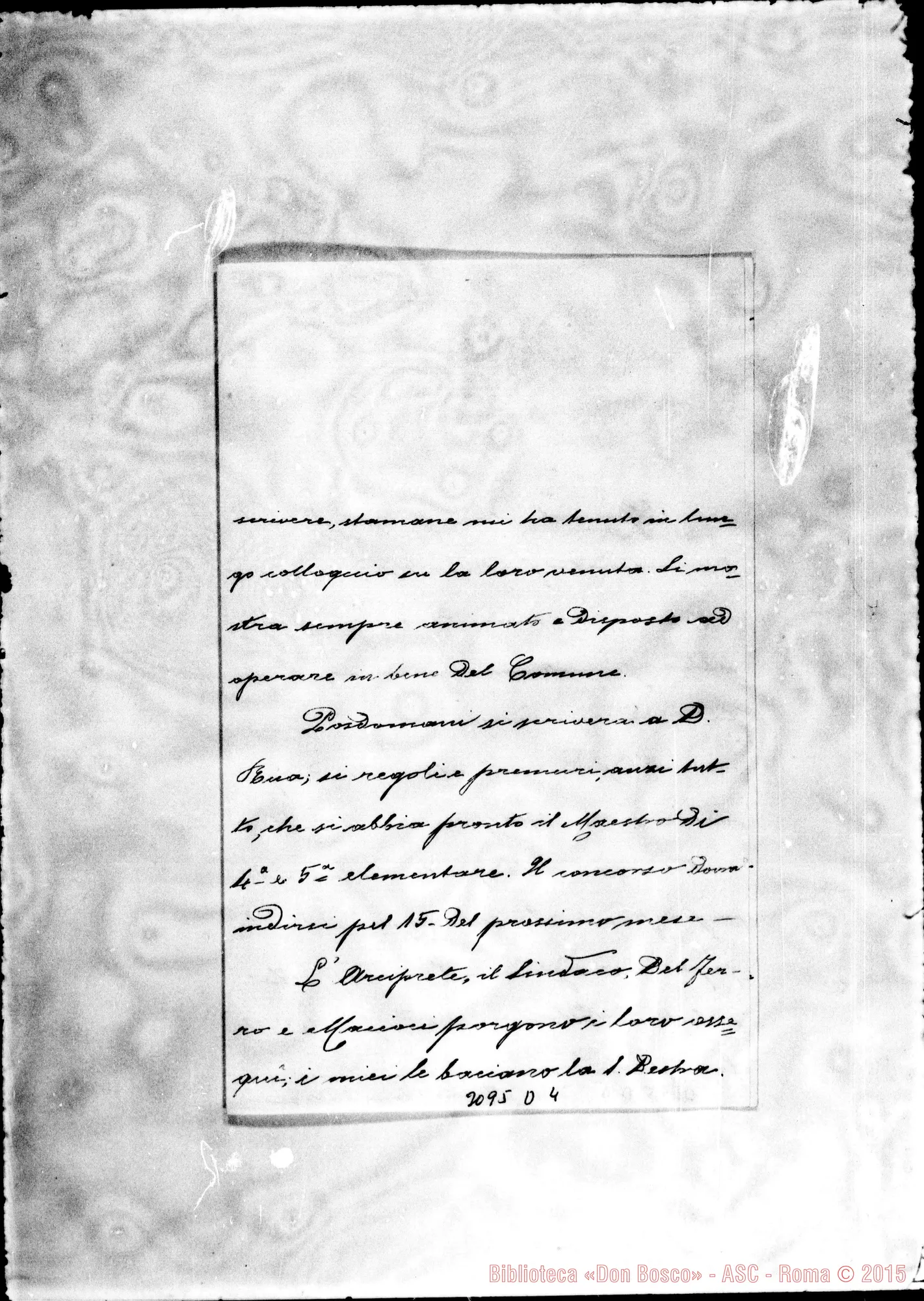 Fotogramma D 4 — Valeriani Domenico - Rev.do Direttore, il 21-05-1904