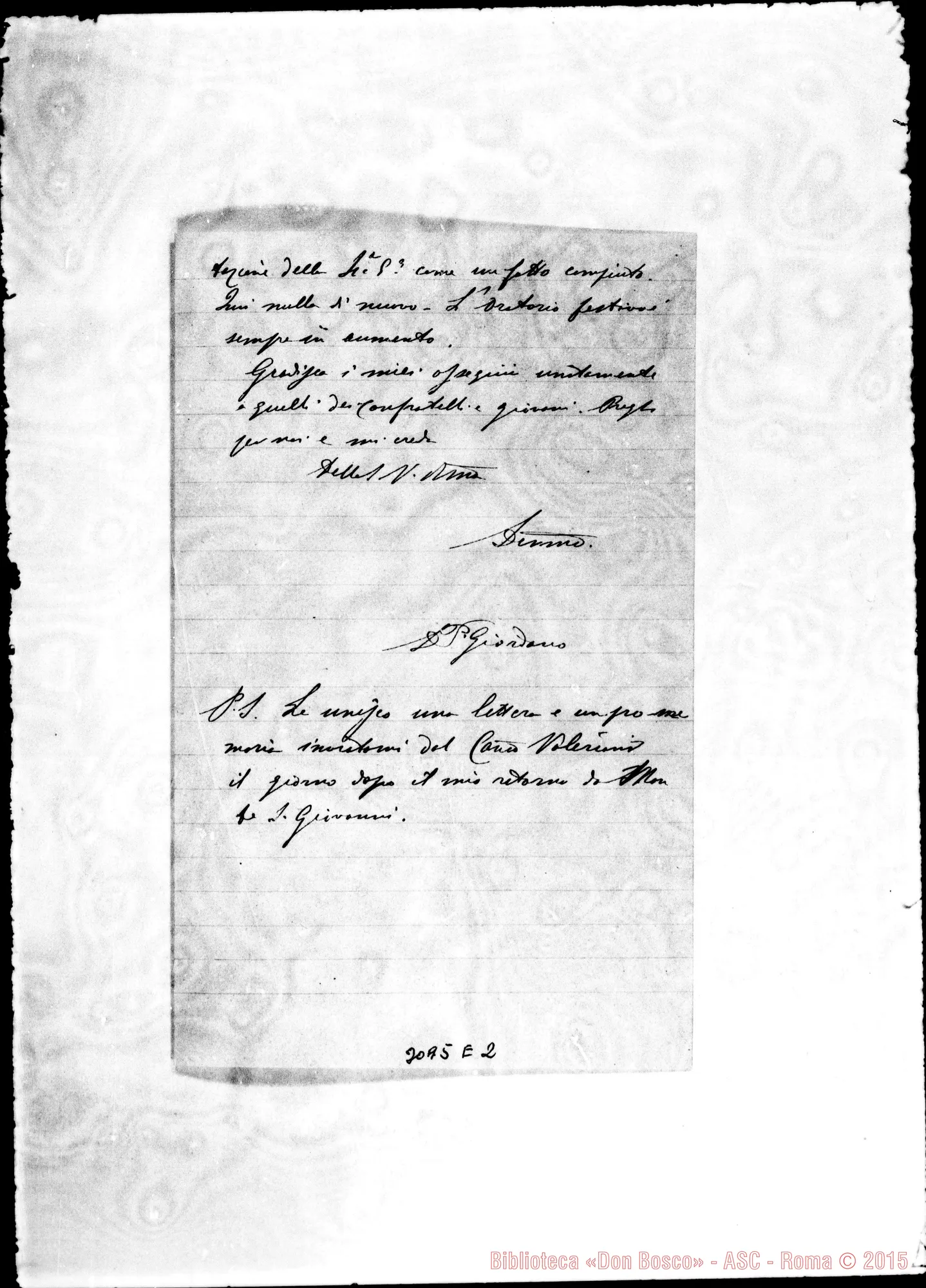 Fotogramma E 2 — D. Giordano - D. Rua. Alvito, 24-05-1904