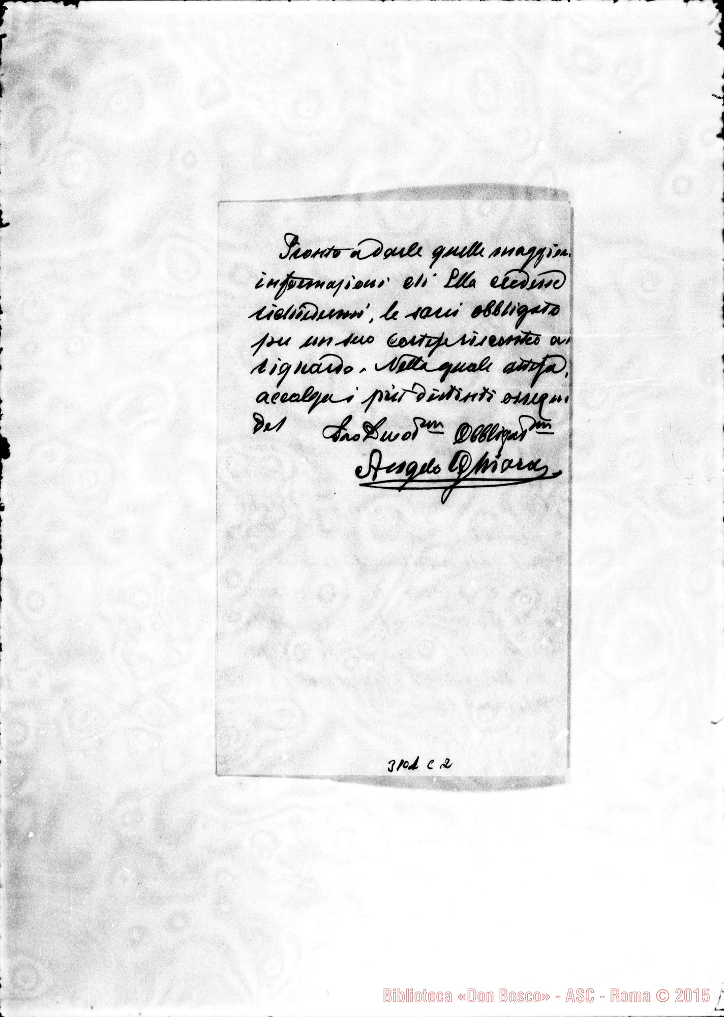 Fotogramma C 2 — Angelo Ghiard - Signore. Novi Ligure, 11-02-1901