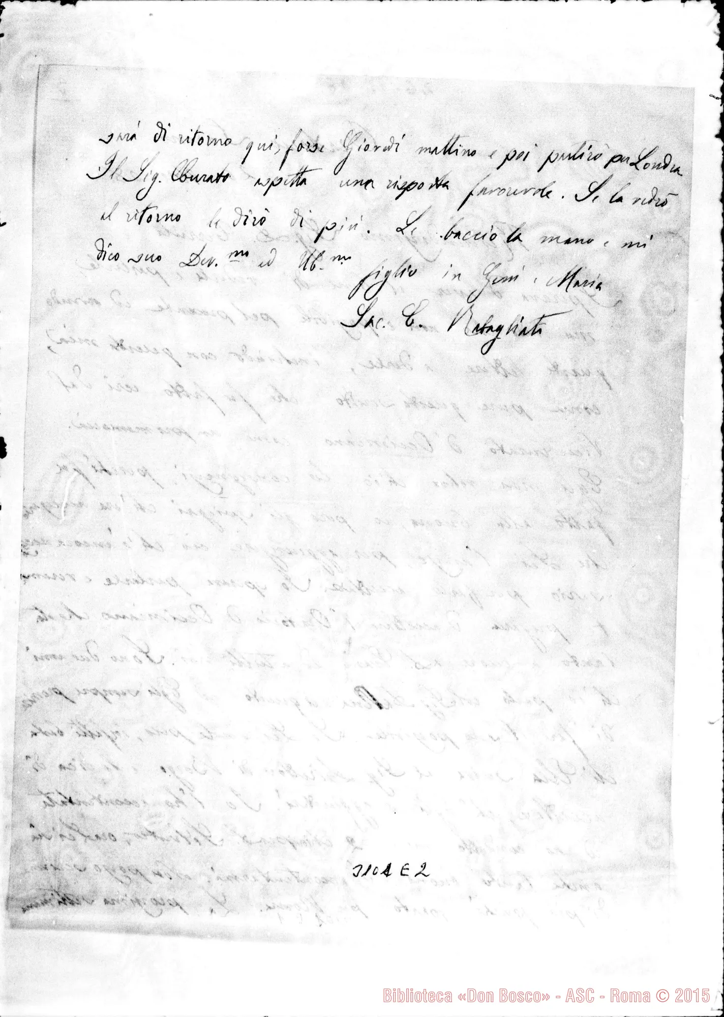 Fotogramma E 2 — E. Rabagliati - D. Cerruti. Oratorio-Torino, 26-11-1908