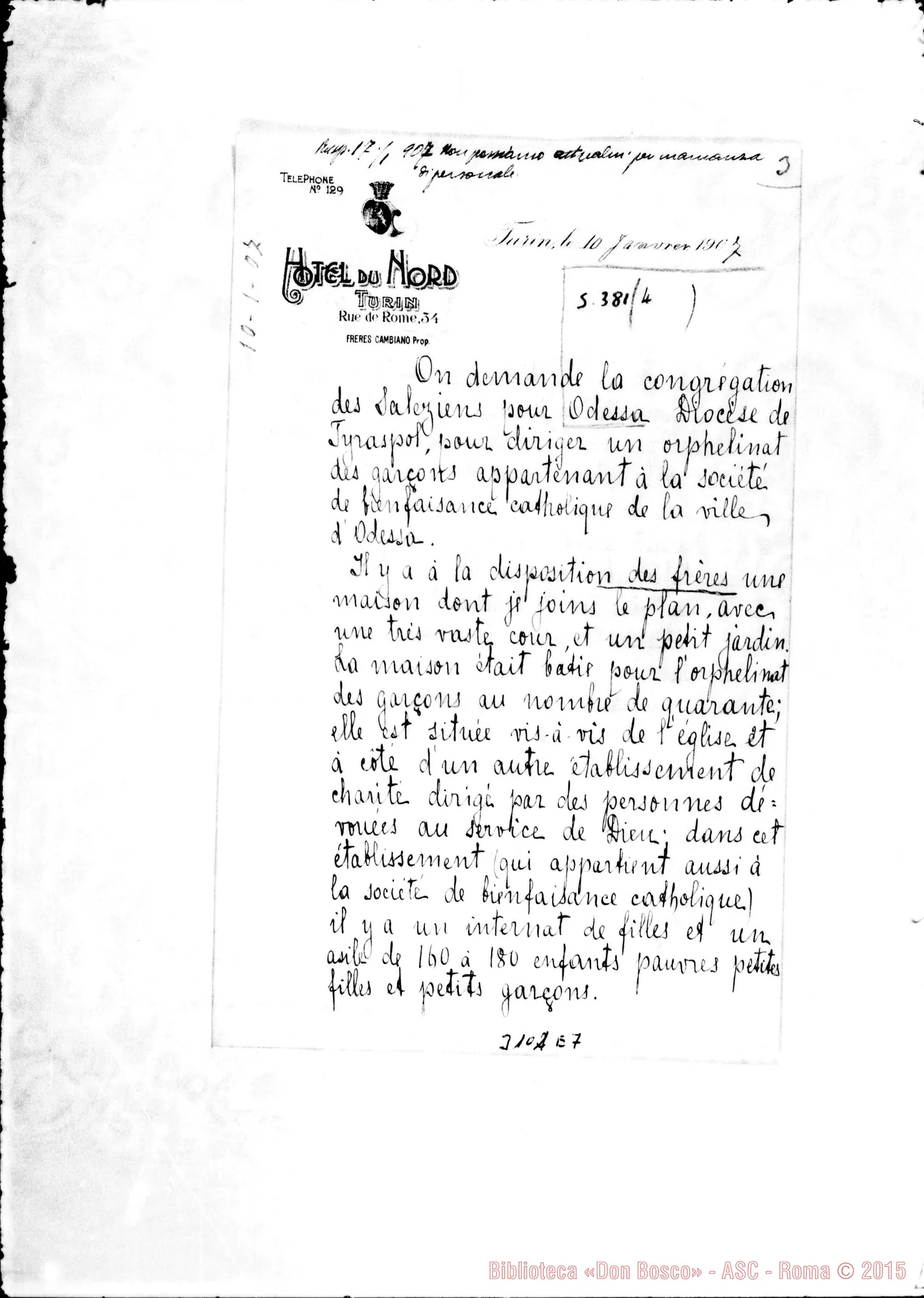 Fotogramma E 7 — Odessa: Marie Drzewiecka - Congregazione. Turin, 10-01-1907