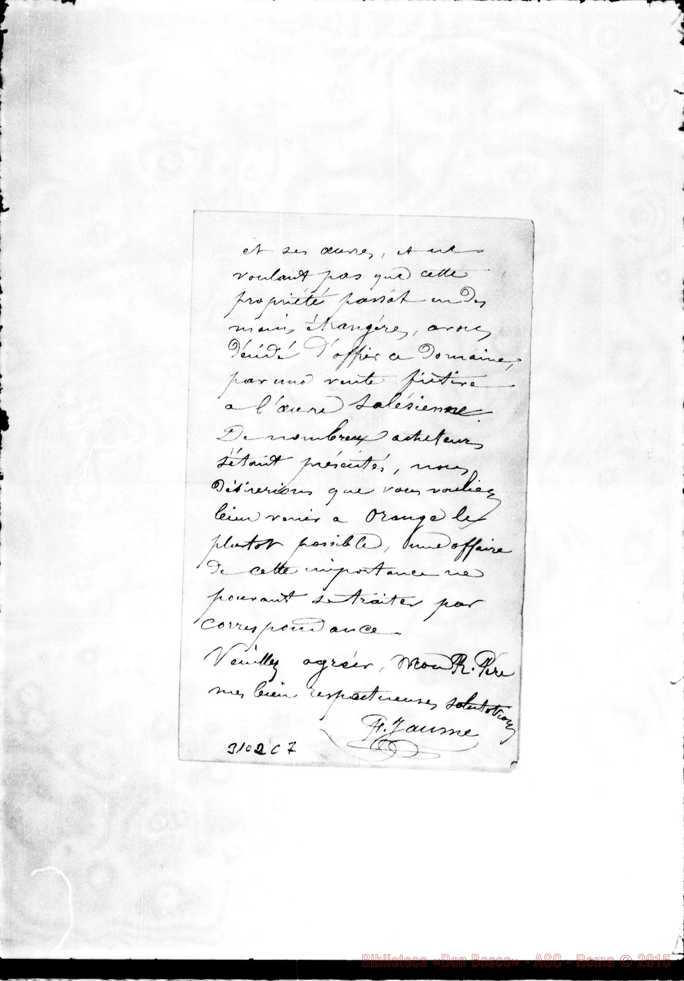 Fotogramma C 7 — Orange: Jaume - Révérend Pére. Orange, 11-03-1900. Autogr. Rua