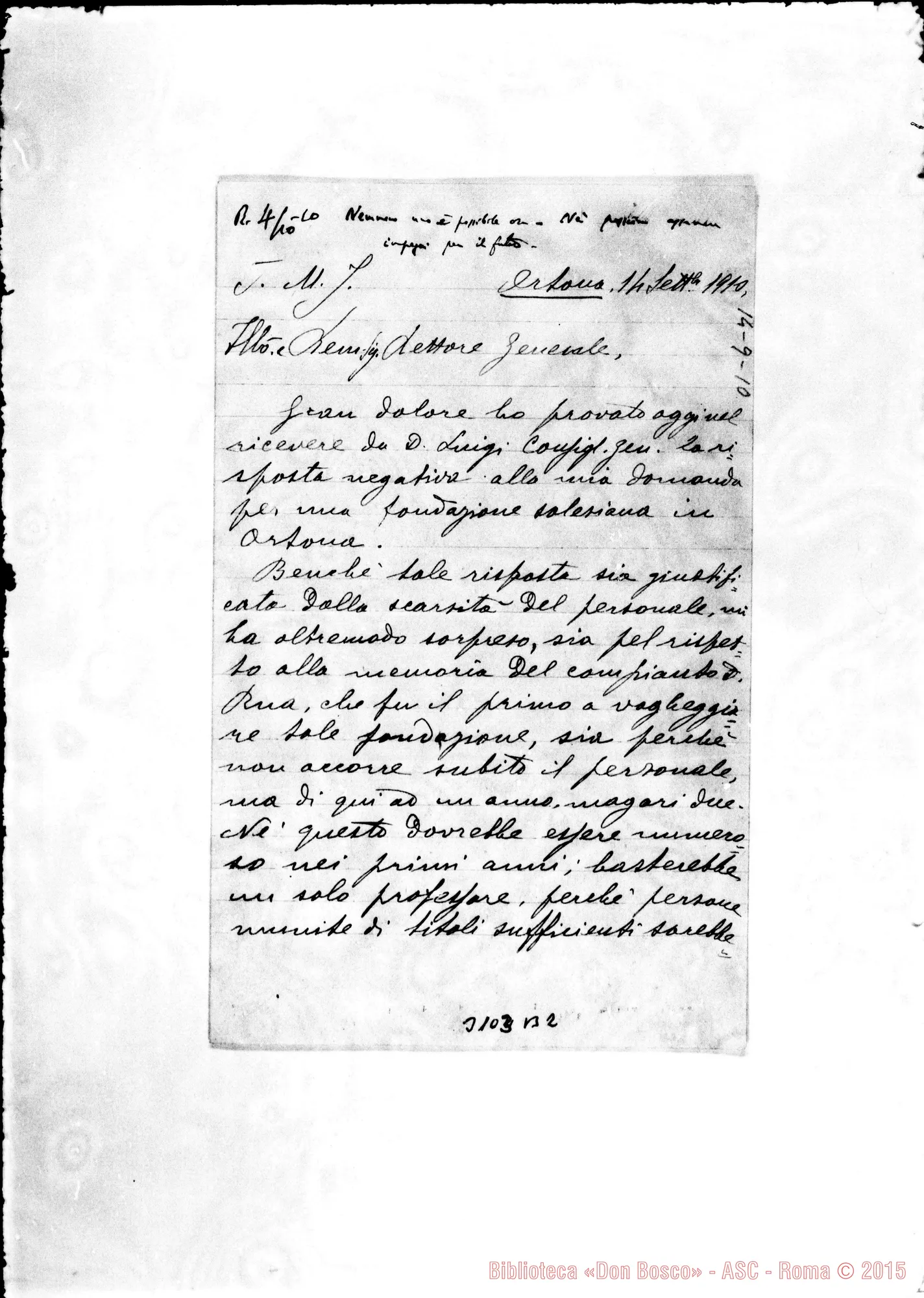 Fotogramma B 2 — Can. Tommaso Ferri, parroco - Rettor Maggiore. Ortona, 14-09-1910