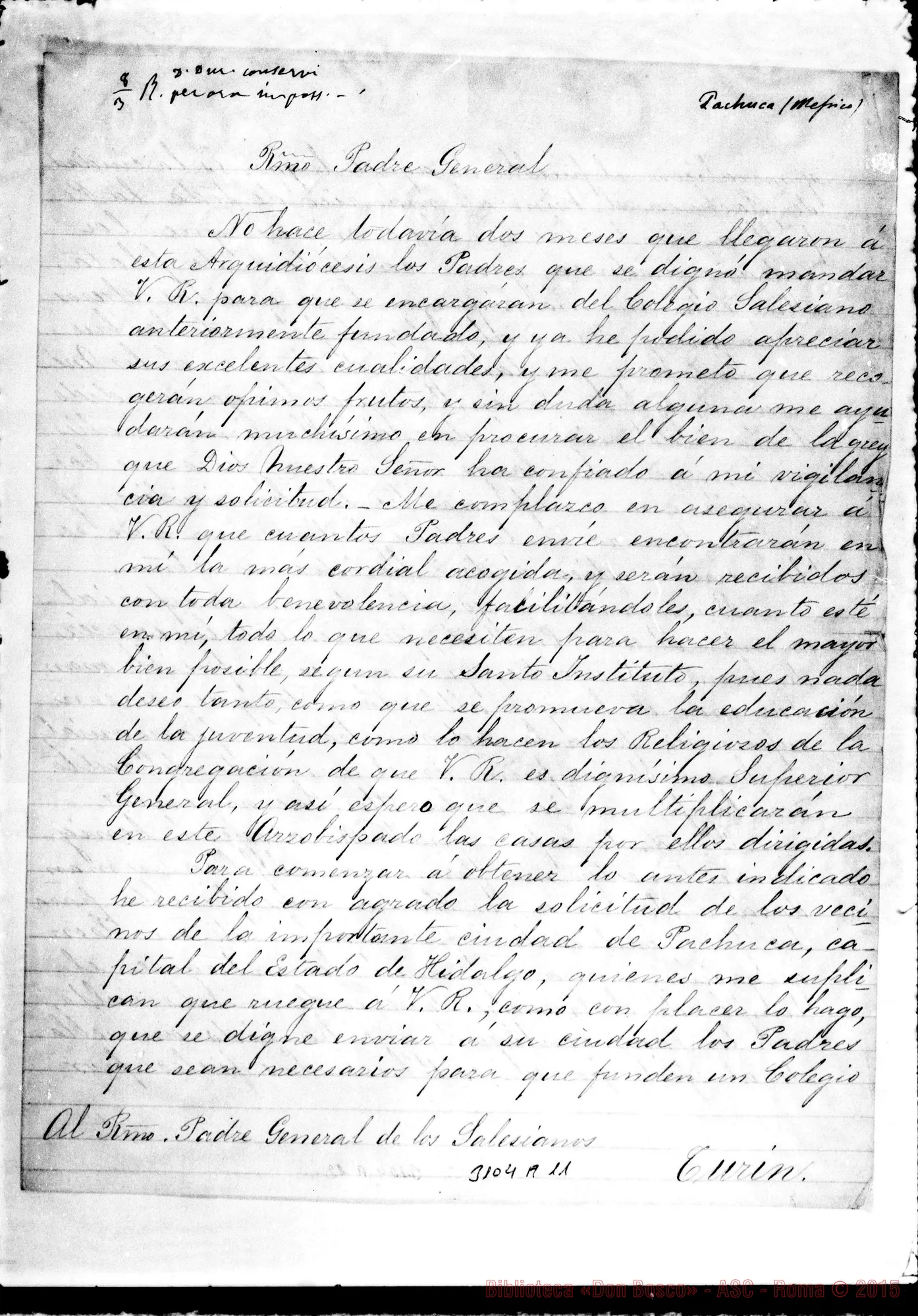 Fotogramma A 11 — Pròspero Maria Alarcón, vesc. di Mexico - D. Rua. s.d. Autogr. Rua