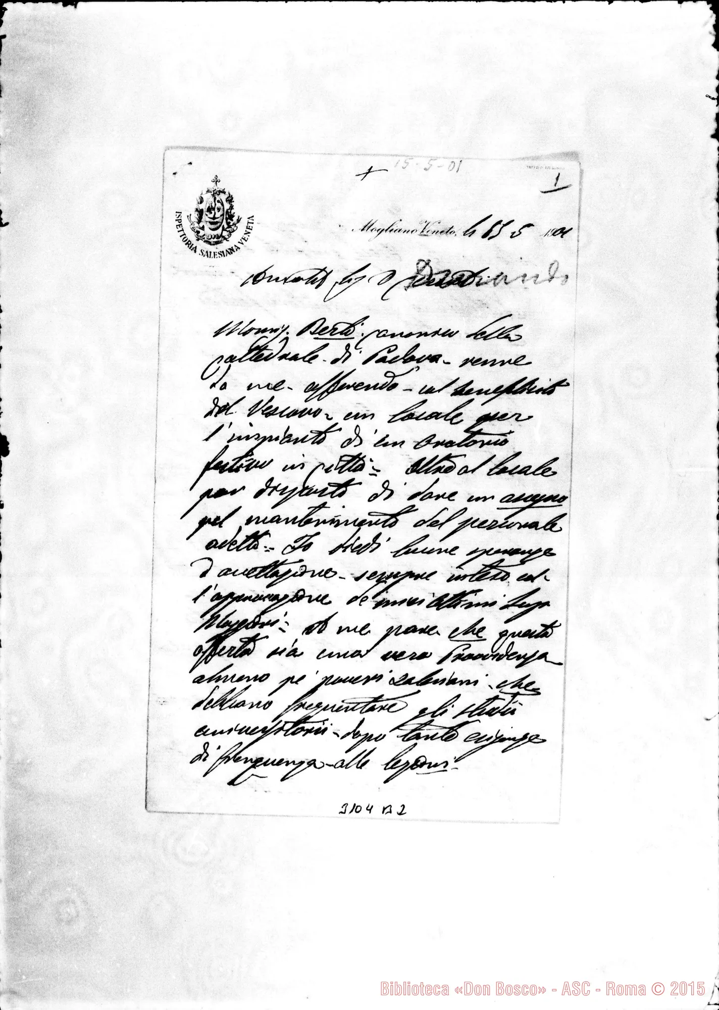 Fotogramma B 2 — Padova: D. Mosè Veronesi - D. Cerruti. Mogliano Ven., 15-05-1901