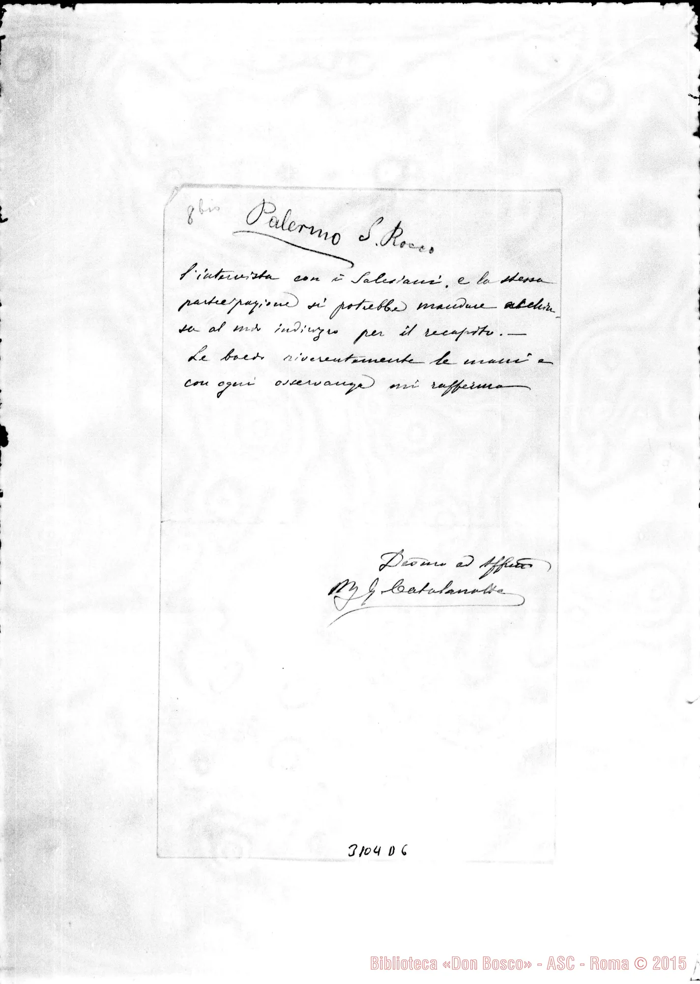 Fotogramma D 6 — G. Catalanotto - D. Rua. Roma, 15-11-1908