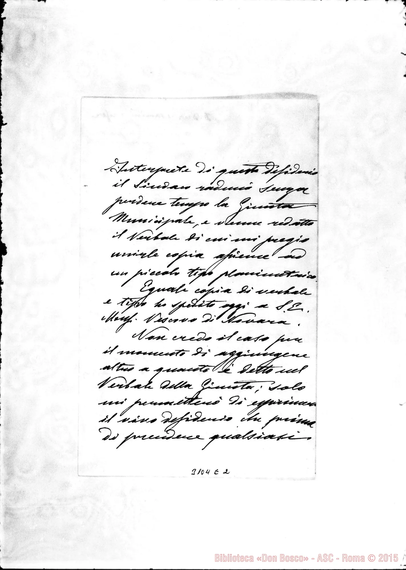 Fotogramma E 2 — Pallanza: Dal Municipio di Pallanza - D. Rua. Gen. 1896. Autogr. Rua