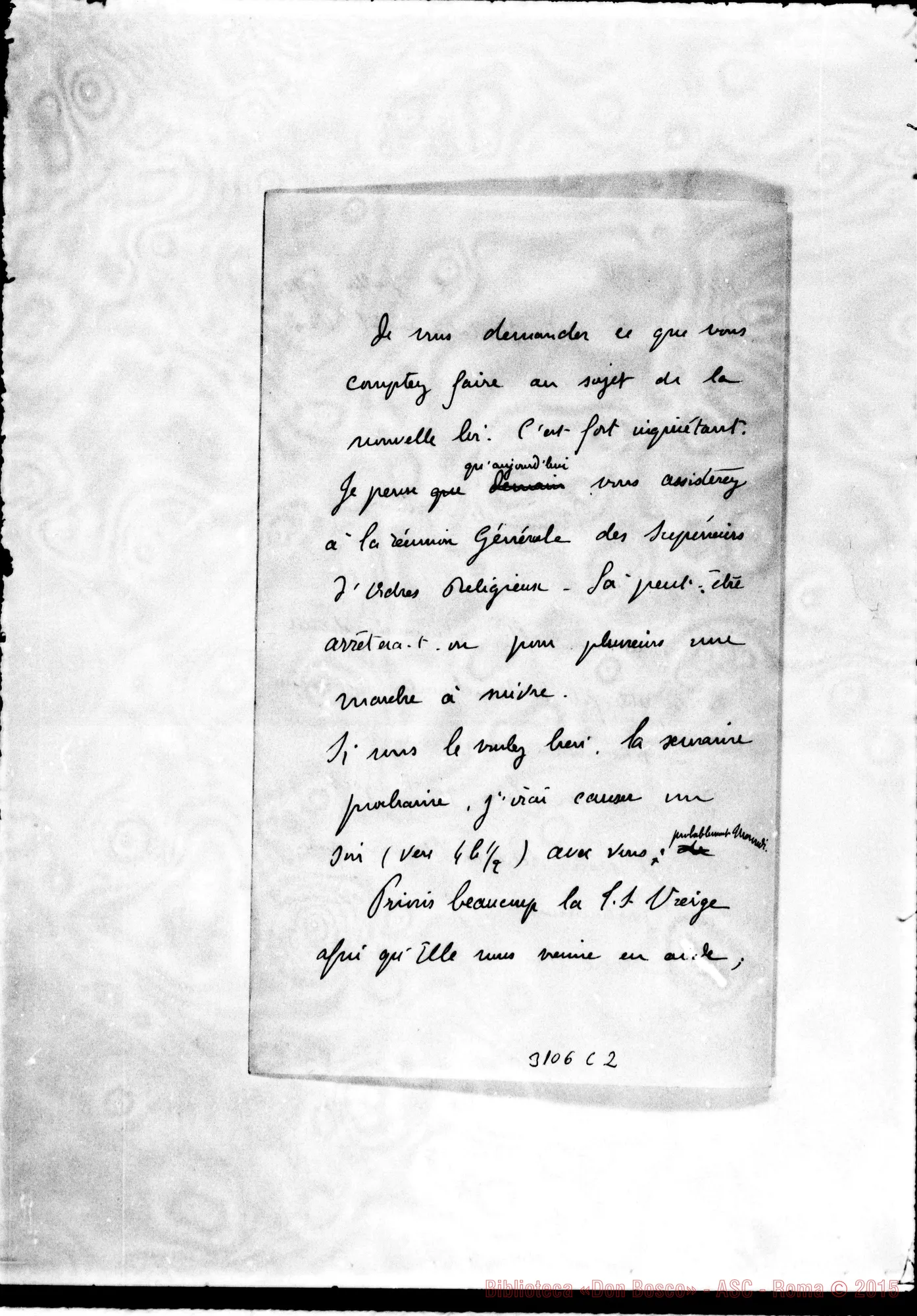 Fotogramma C 2 — L’Abbé Blain des Cormiers - Supérieur. Paris, 2-07-1901