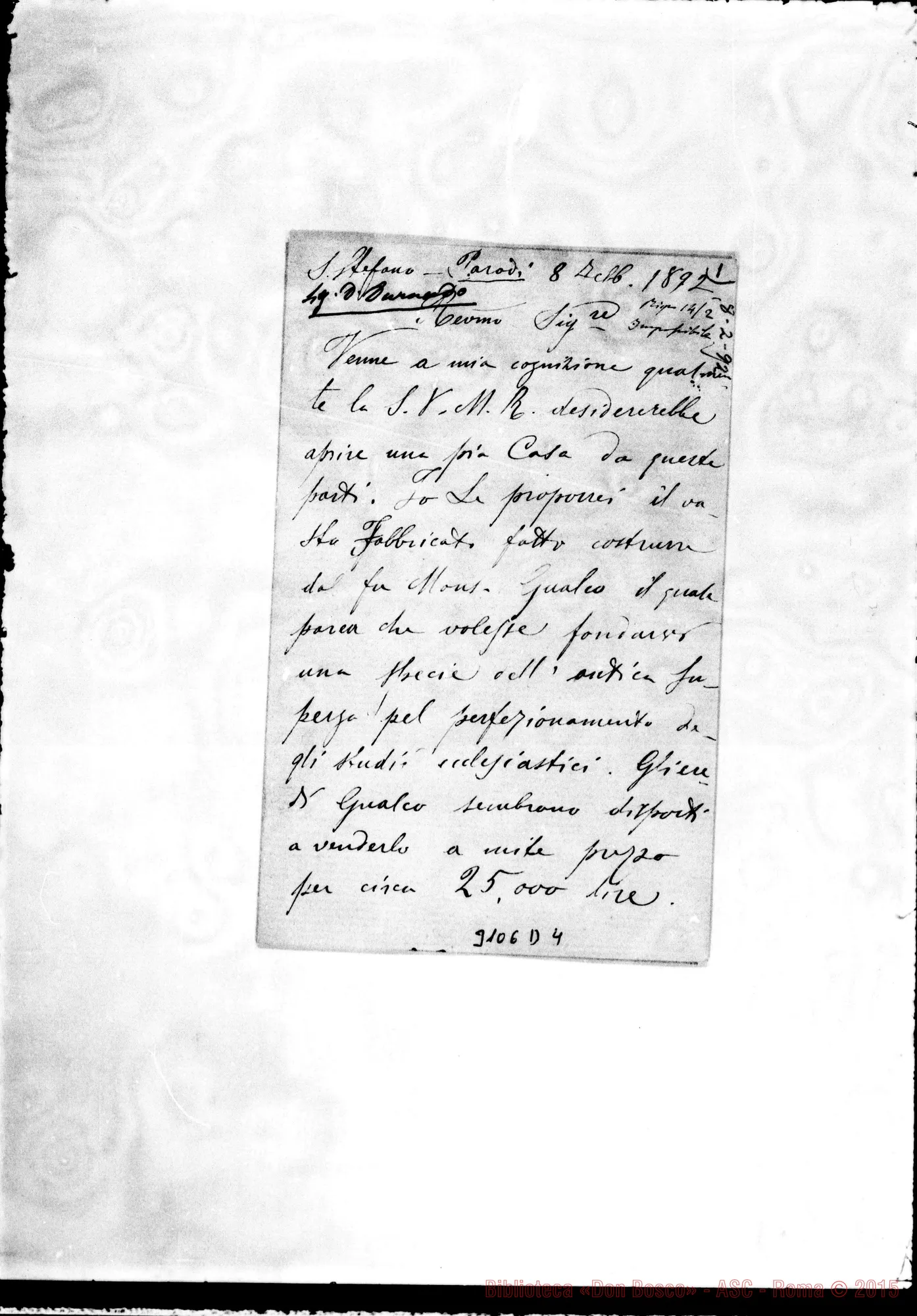 Fotogramma D 4 — Convenzione per l’Oratorio di Grenoble. Paris, 22-04-1901