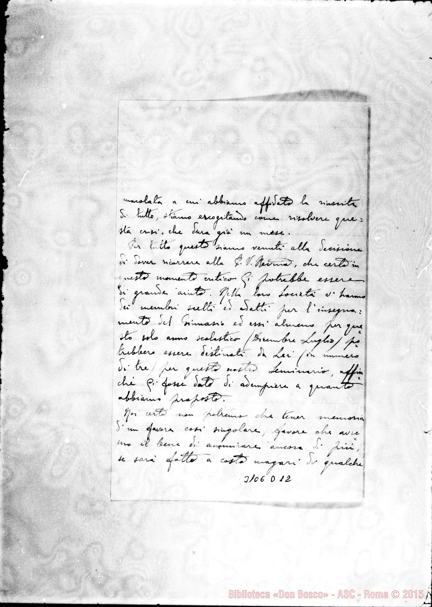 Fotogramma D 12 — Convenzione per l’Oratorio di Grenoble. Paris, 22-04-1901