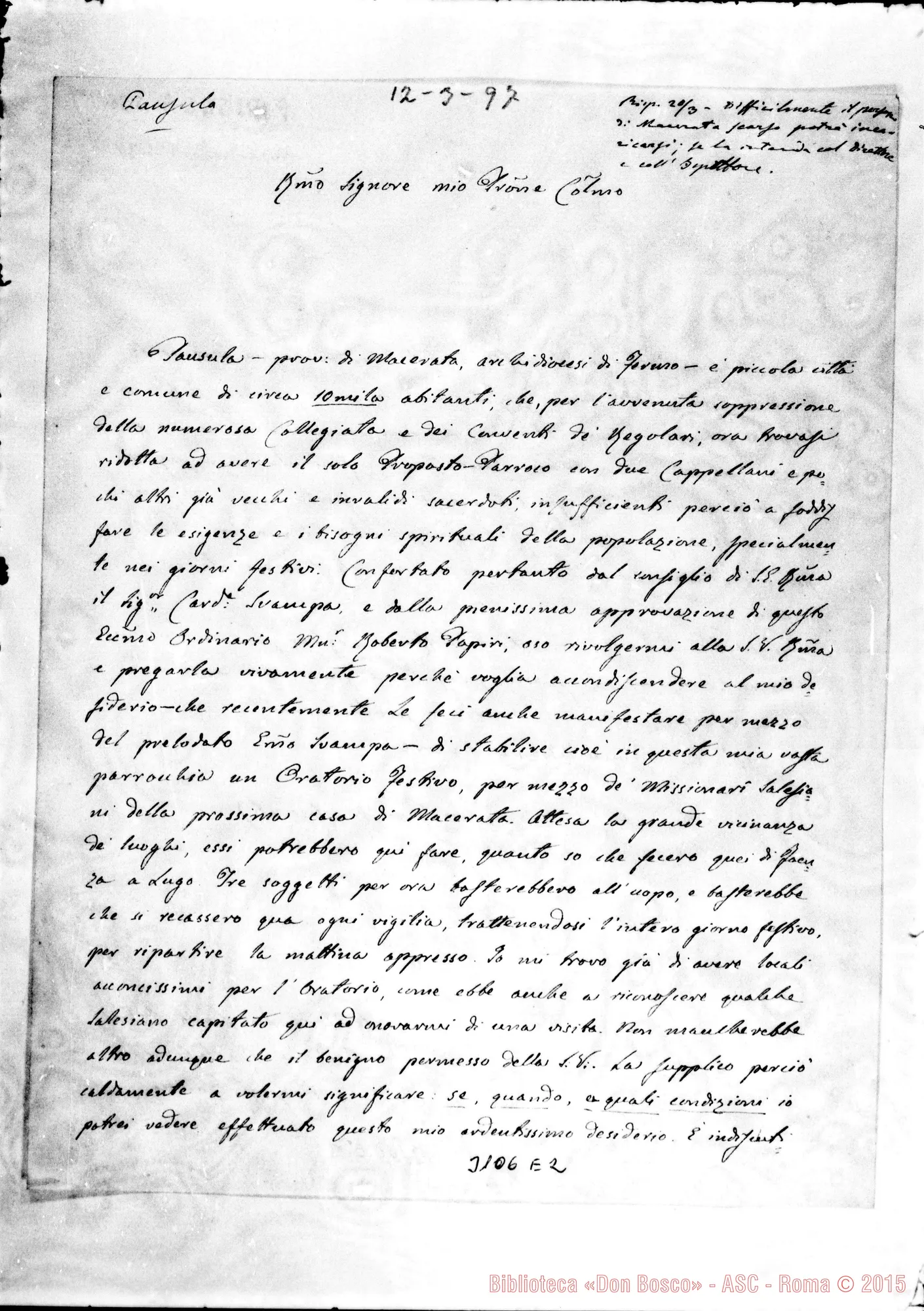 Fotogramma E 2 — Convenzione per l’Oratorio di Grenoble. Paris, 22-04-1901
