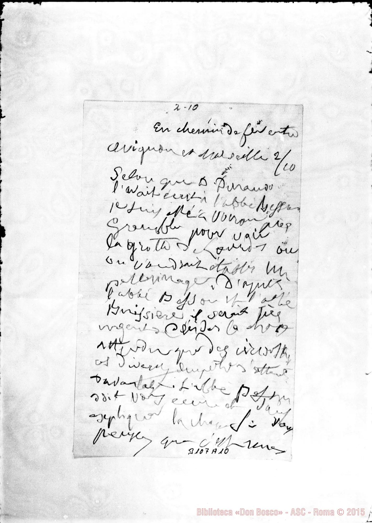 Fotogramma A 10 — D. Bologna - D. Durando. Dal treno, 2-10-1894