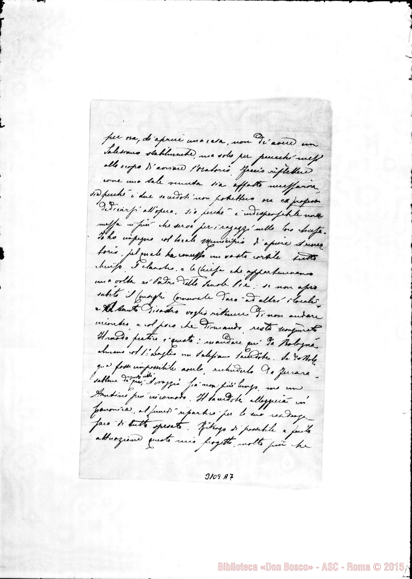 Fotogramma A 7 — D. Alfonso Terzi - Rev.do Signore. Pieve di Cento, 5-06-1906