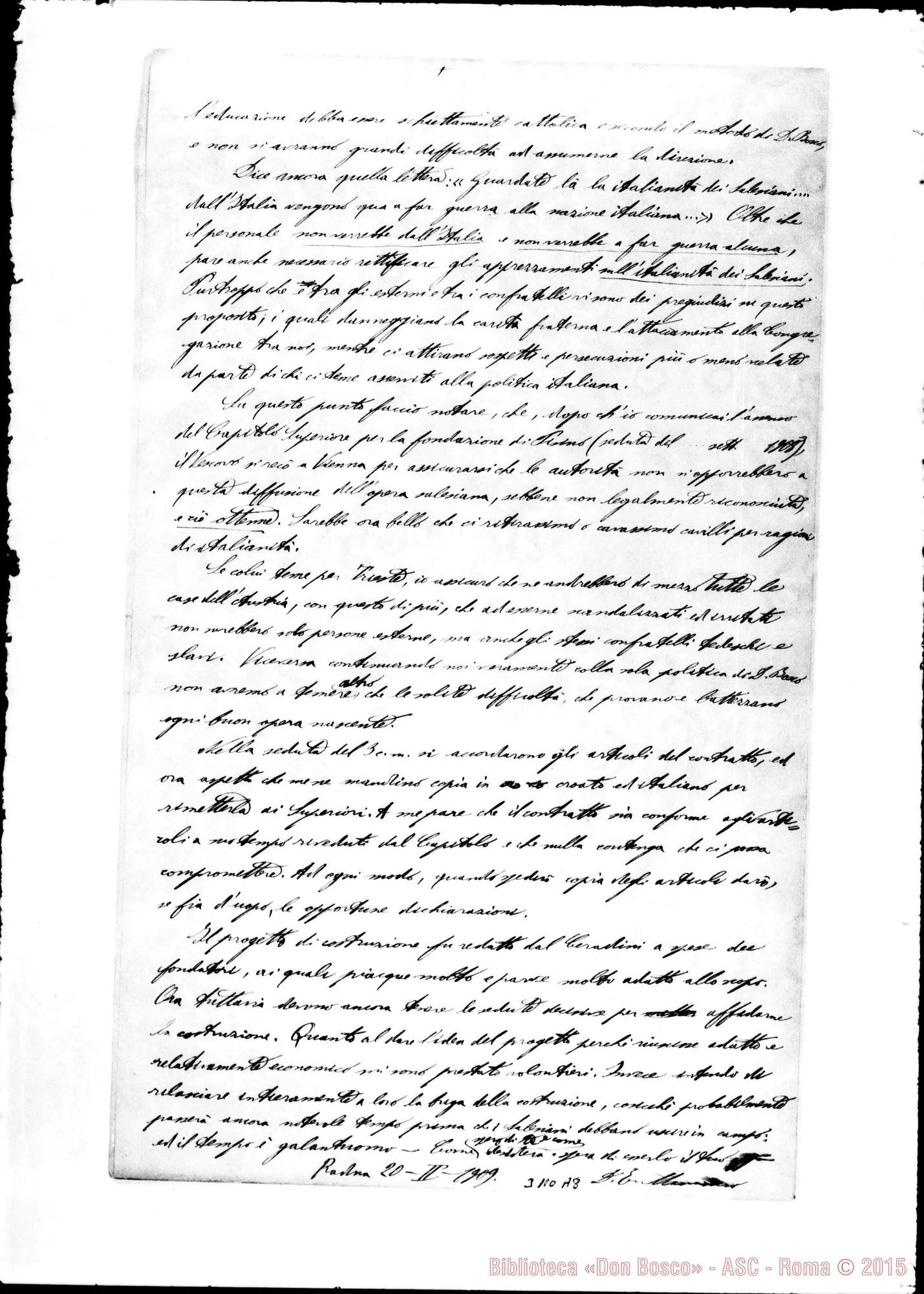 Fotogramma A 8 — D. Manassero - D. Gusmano. Radna, 20-02-1909