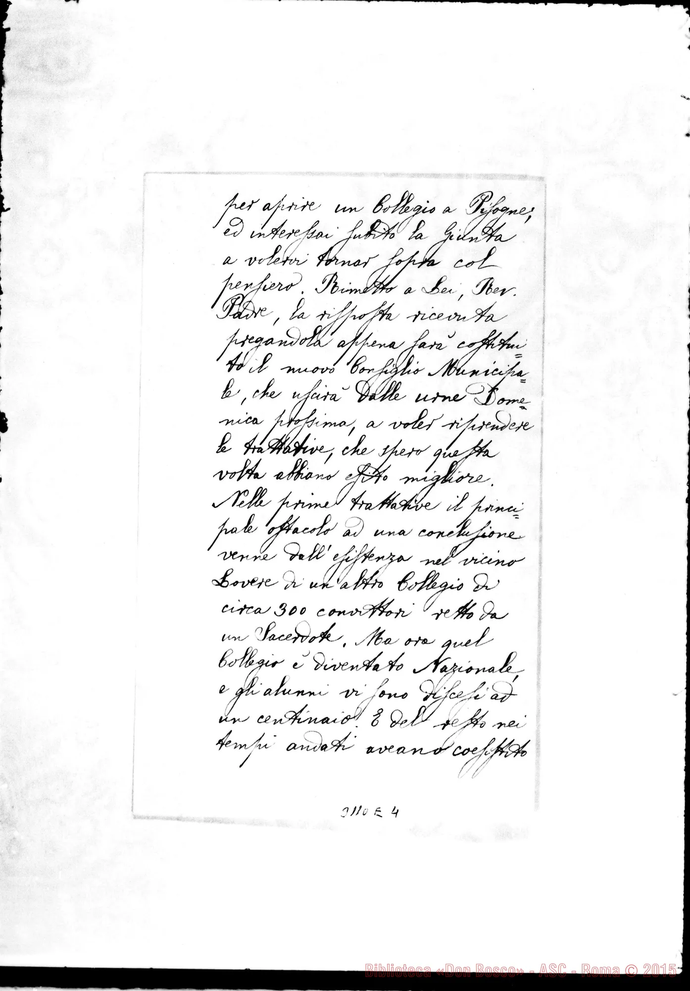 Fotogramma E 4 — Giacomo Corna, vesc. - Rev.mo Padre. Brescia, 28-06-1895