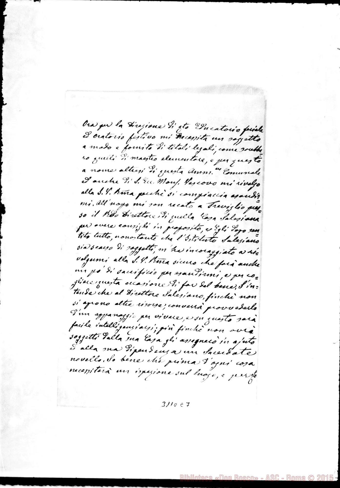Fotogramma E 7 — D. Saleri Arcangelo, arciprete - D. Rua. Pisogne, 21-12-1898